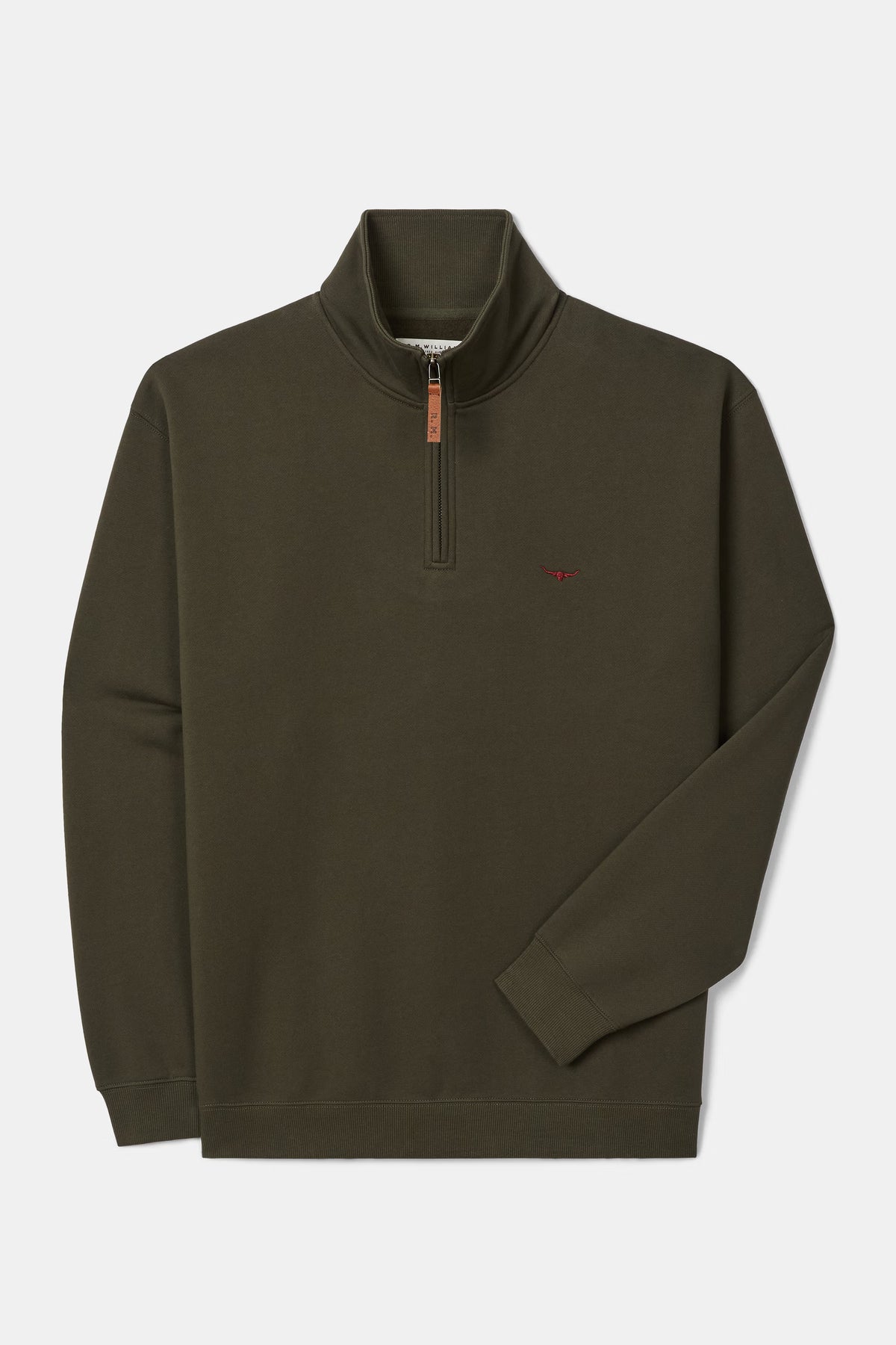 R.M. Williams Mulyungarie 1/4 Zip Sweatshirt #Colour_Fatigue
