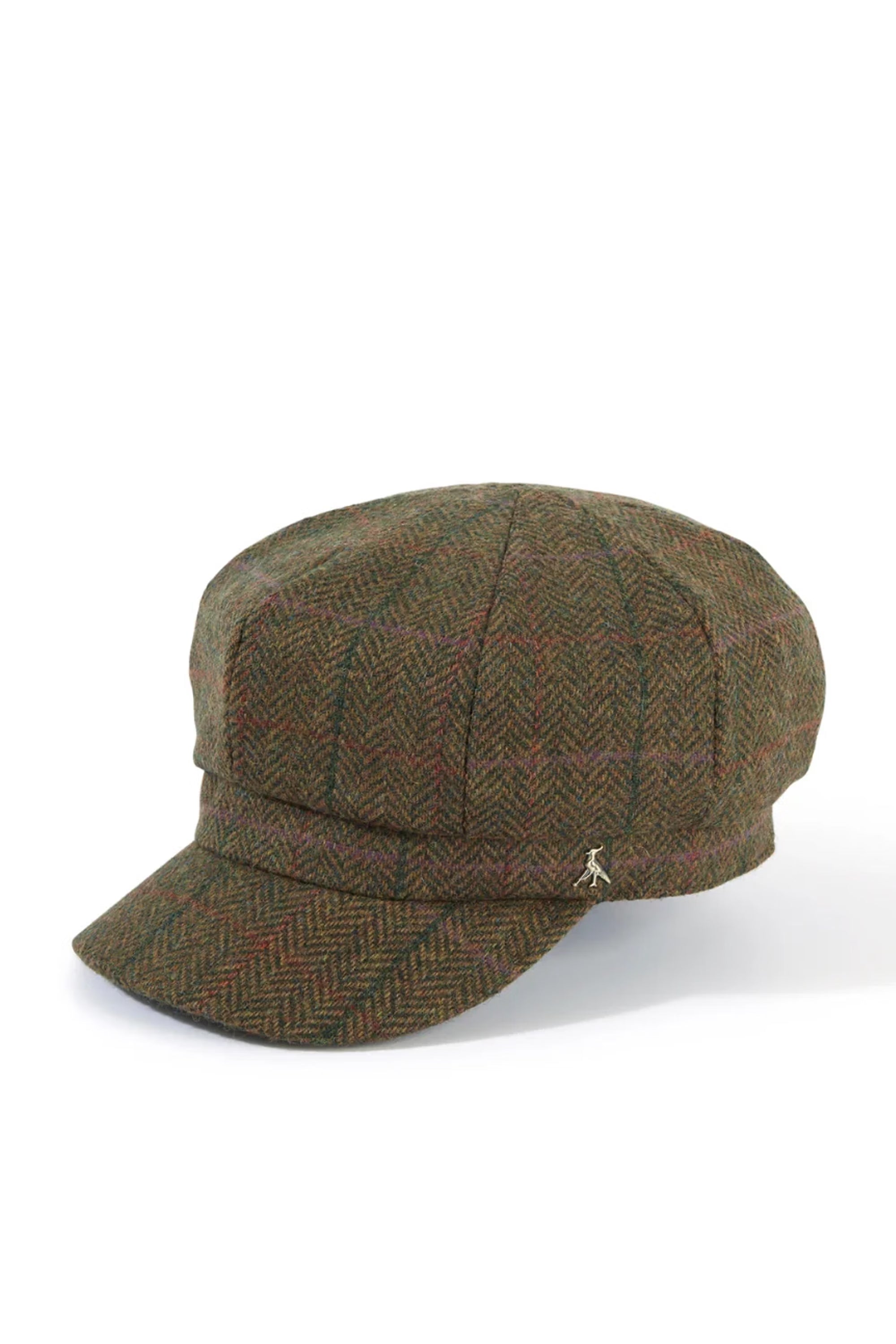 Hicks and Brown The Higham Tweed Ladies Baker Boy Cap #Colour_Fern