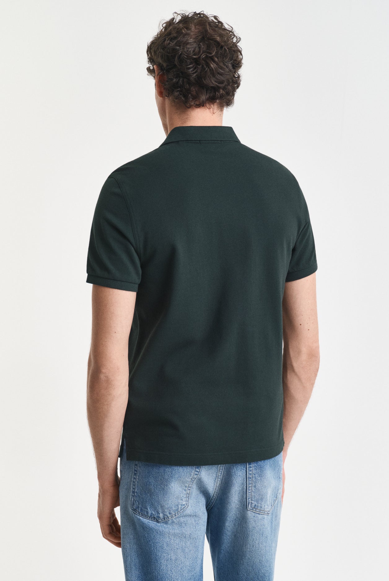 GANT Regular Fit Shield Short Sleeve Pique Polo #Colour_Tartan Green