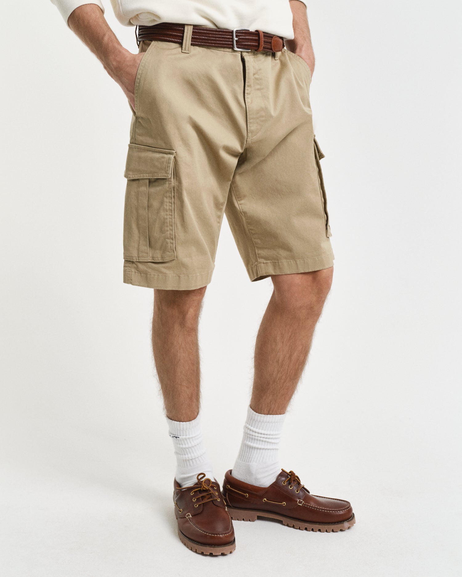 GANT Relaxed Twill Cargo Shorts #Colour_Khaki