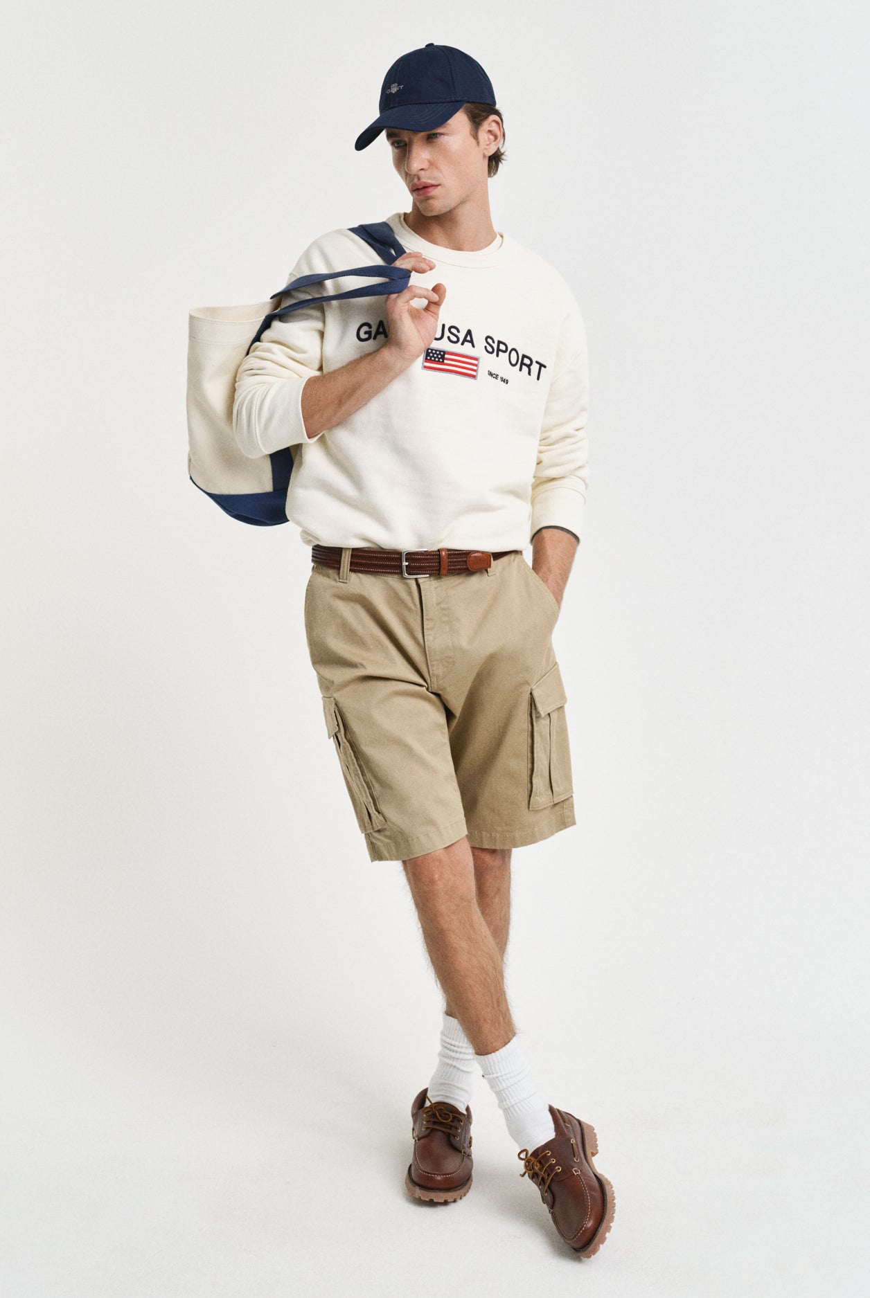 GANT Relaxed Twill Cargo Shorts #Colour_Khaki
