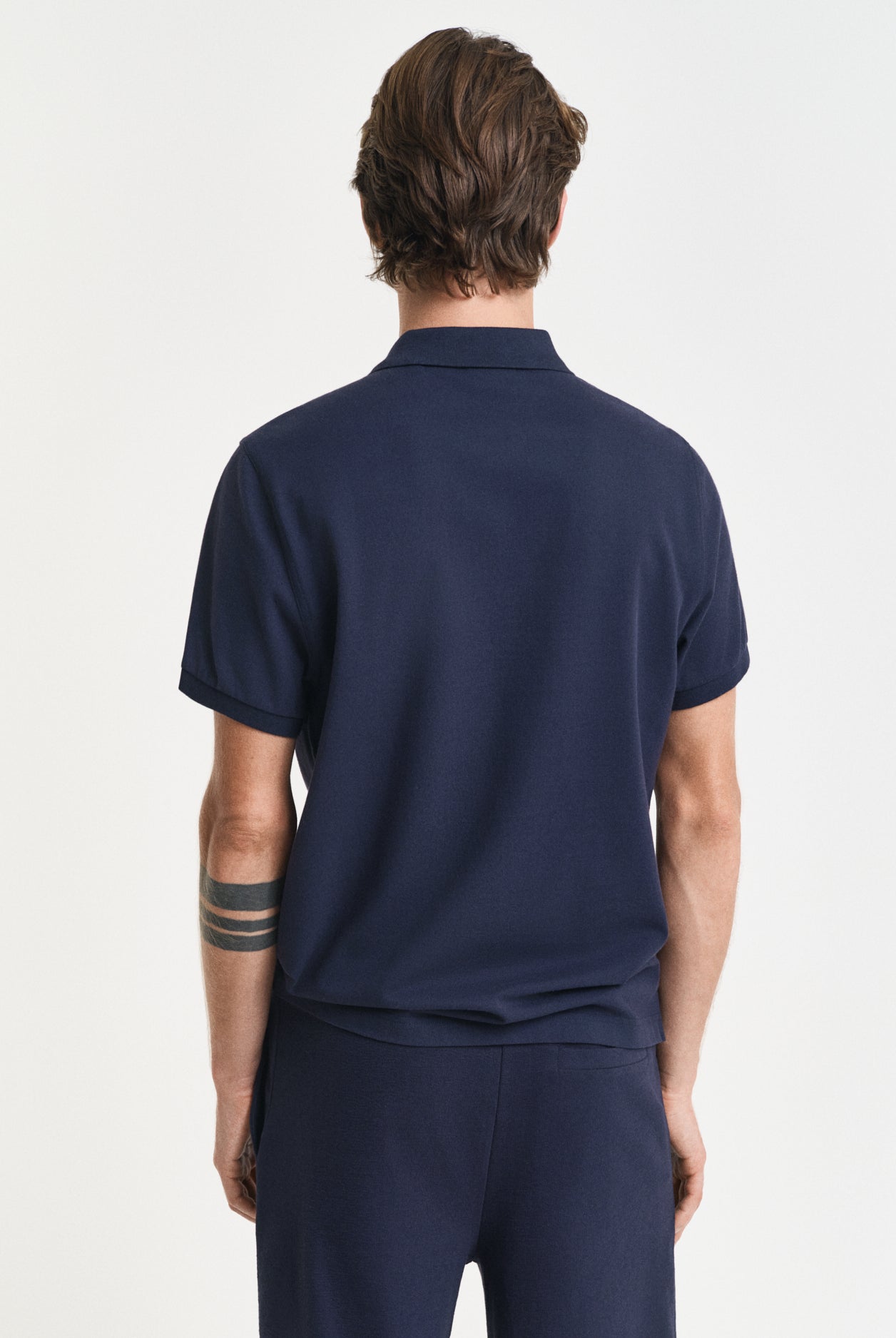 GANT Regular Fit Shield Short Sleeve Pique Polo #Colour_Evening Blue