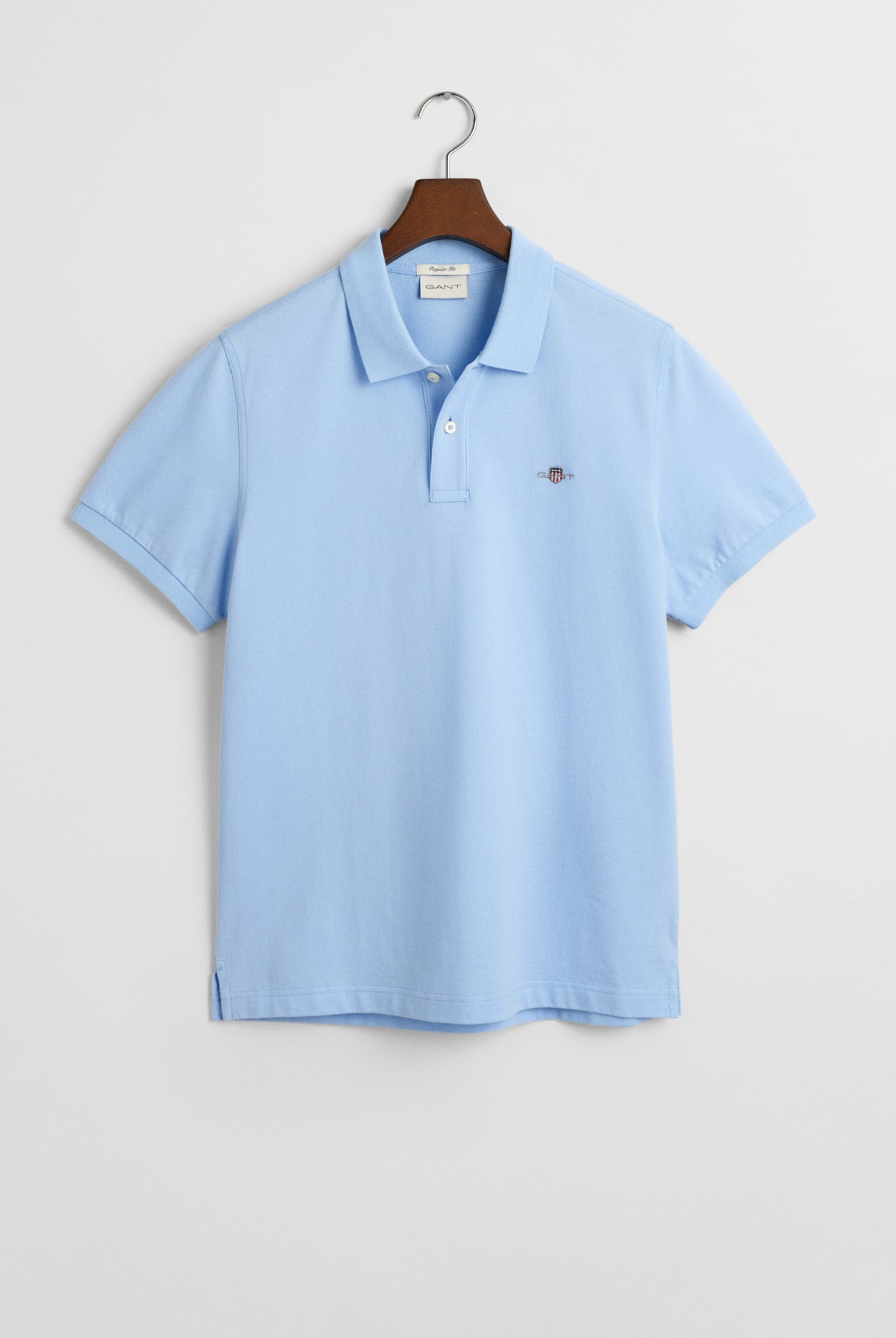 GANT Regular Fit Shield Short Sleeve Pique Polo #Colour_Capri Blue
