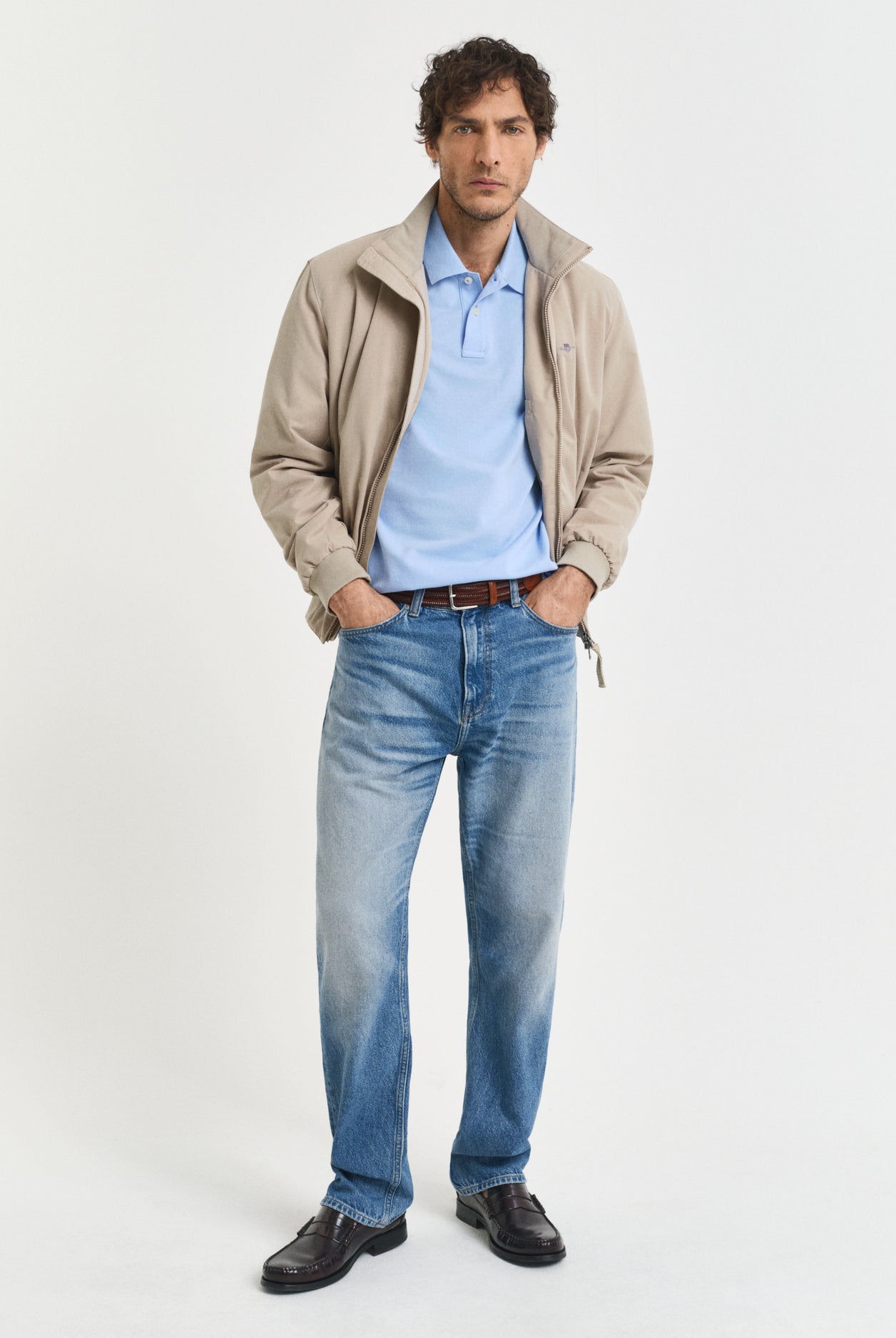 GANT Regular Fit Shield Short Sleeve Pique Polo #Colour_Capri Blue