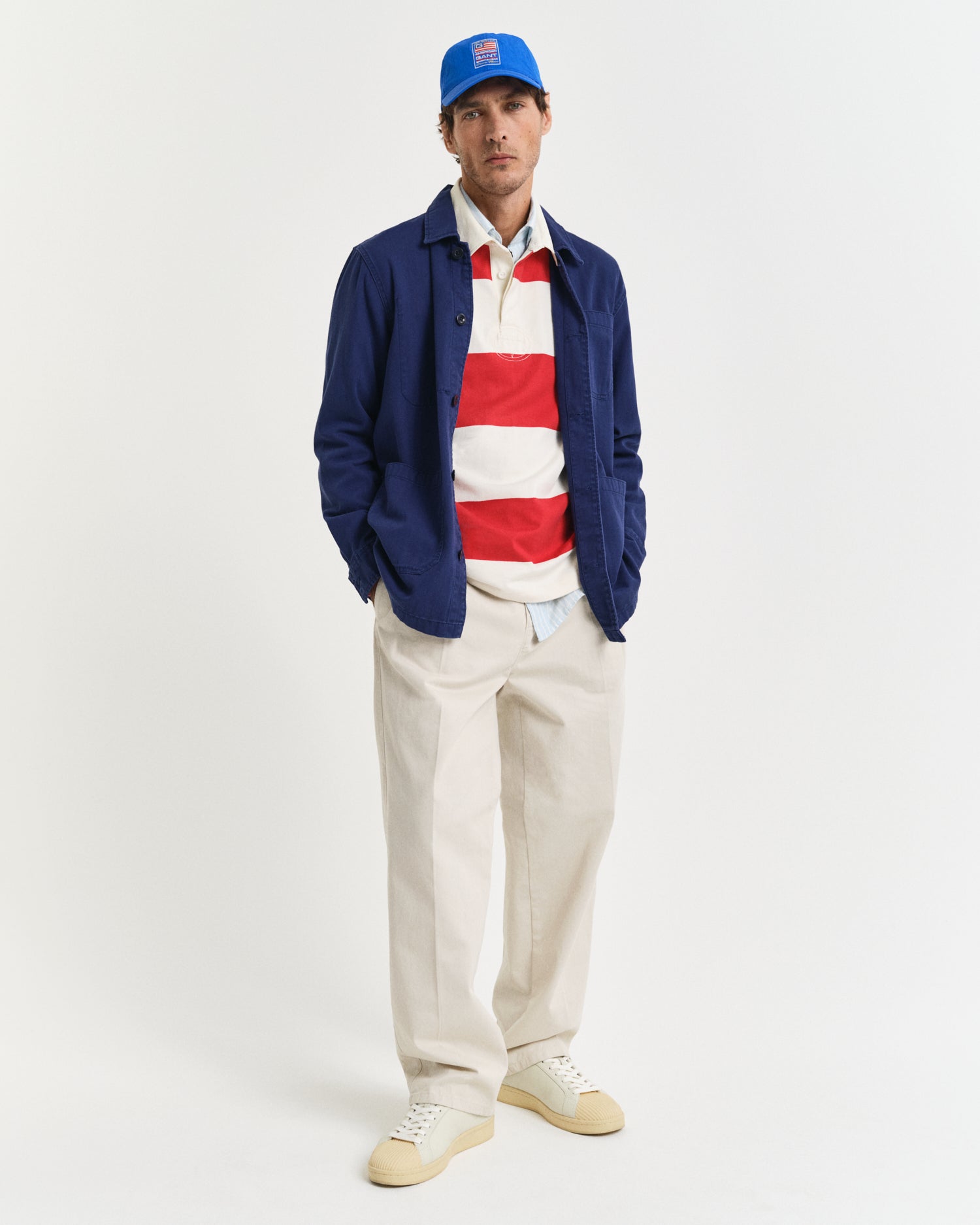 GANT Ruby Red Barstripe Rugger #Colour_Ruby Red