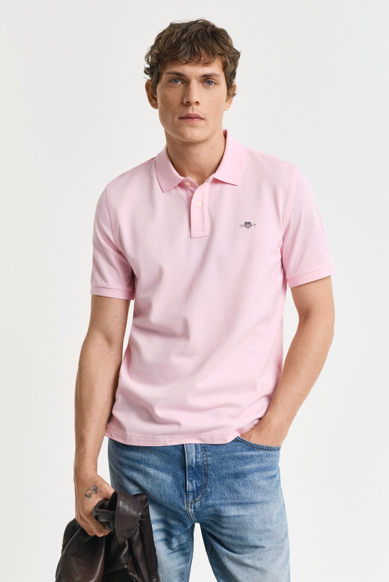 GANT Regular Fit Shield Short Sleeve Pique Polo #Colour_California Pink