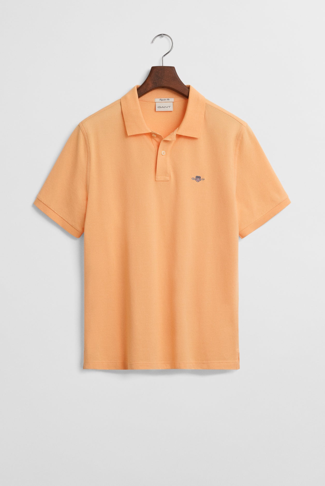GANT Regular Fit Shield Short Sleeve Pique Polo #Colour_Peachy Orange