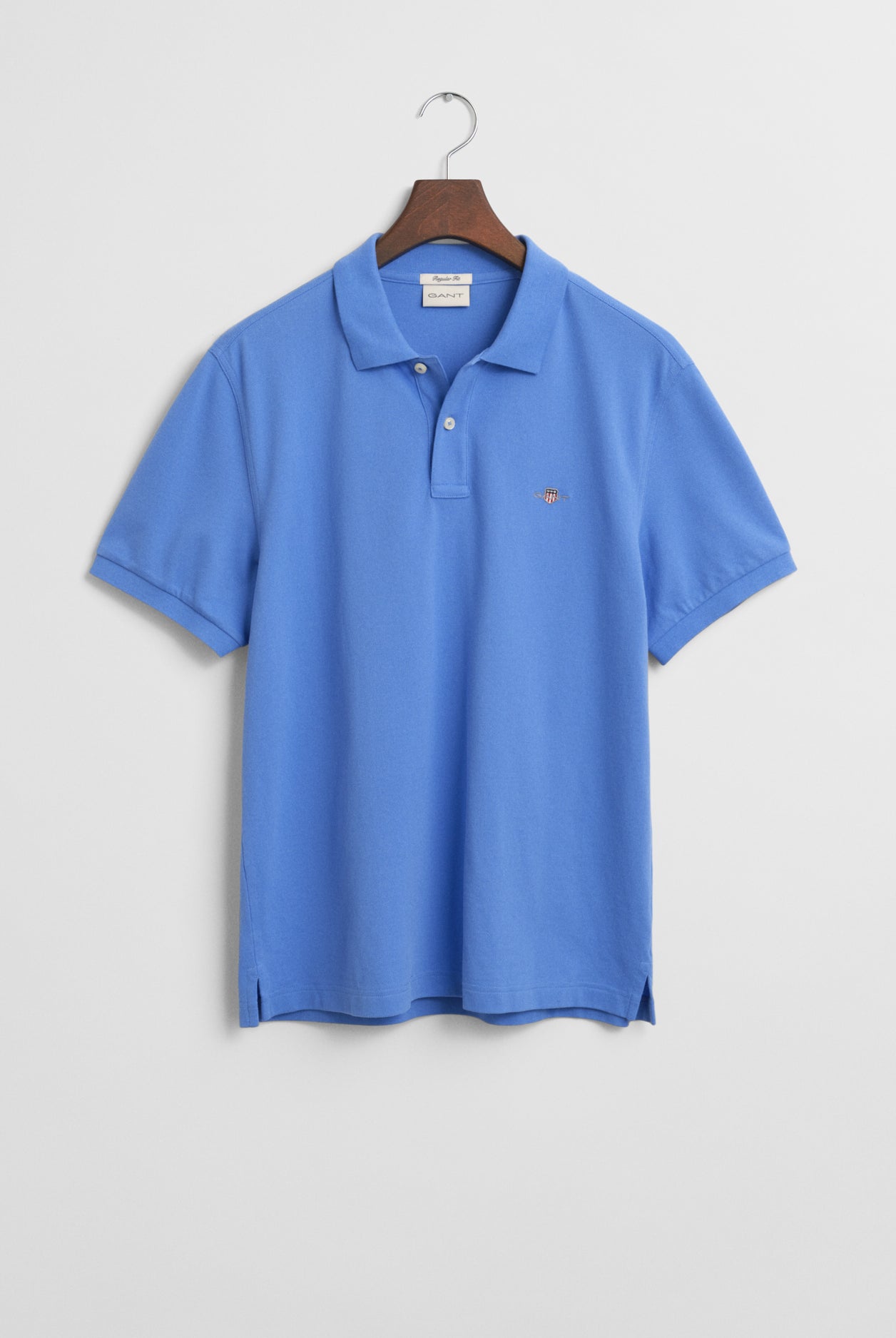 GANT Regular Fit Shield Short Sleeve Pique Polo #Colour_Perfect Blue