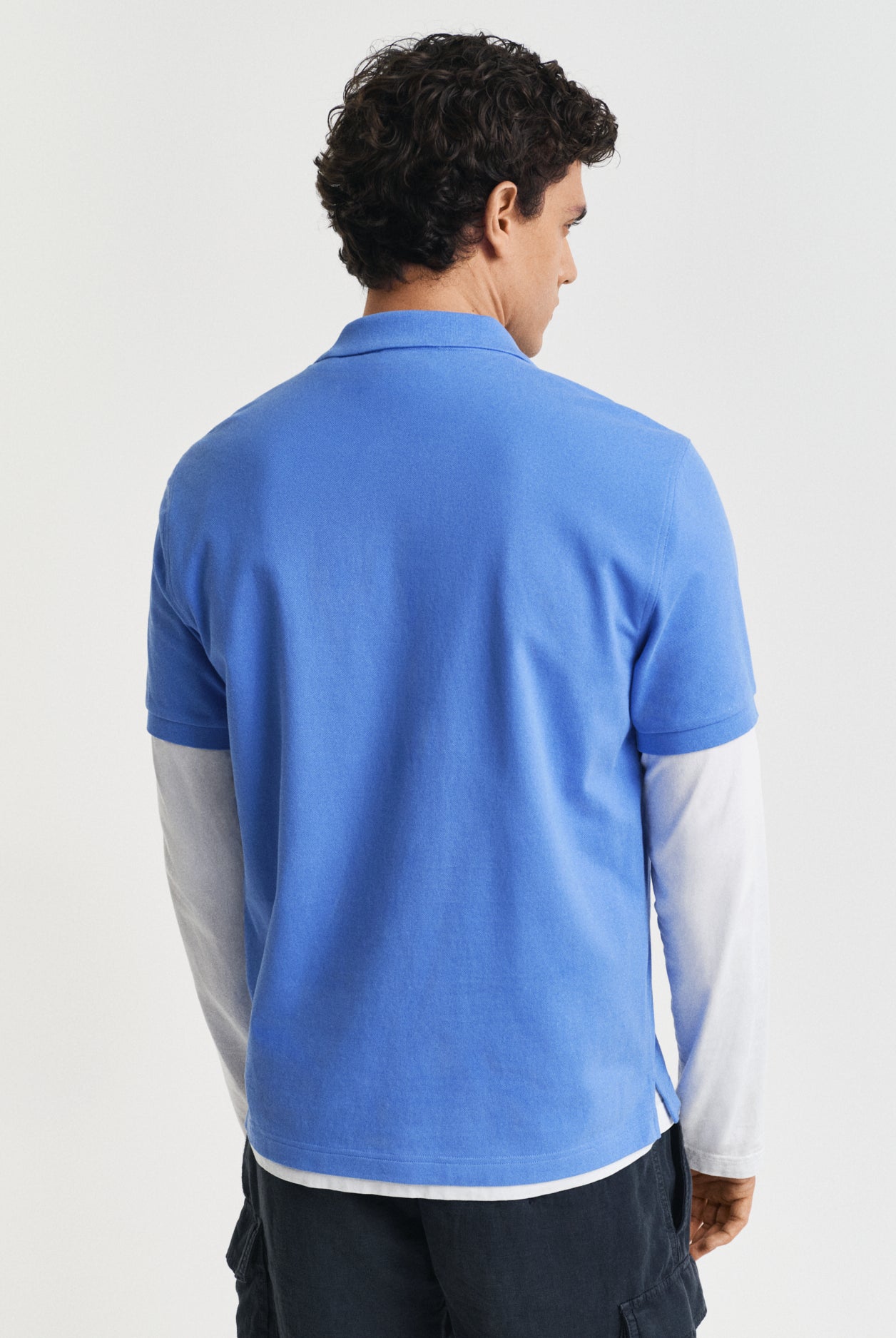 GANT Regular Fit Shield Short Sleeve Pique Polo #Colour_Perfect Blue