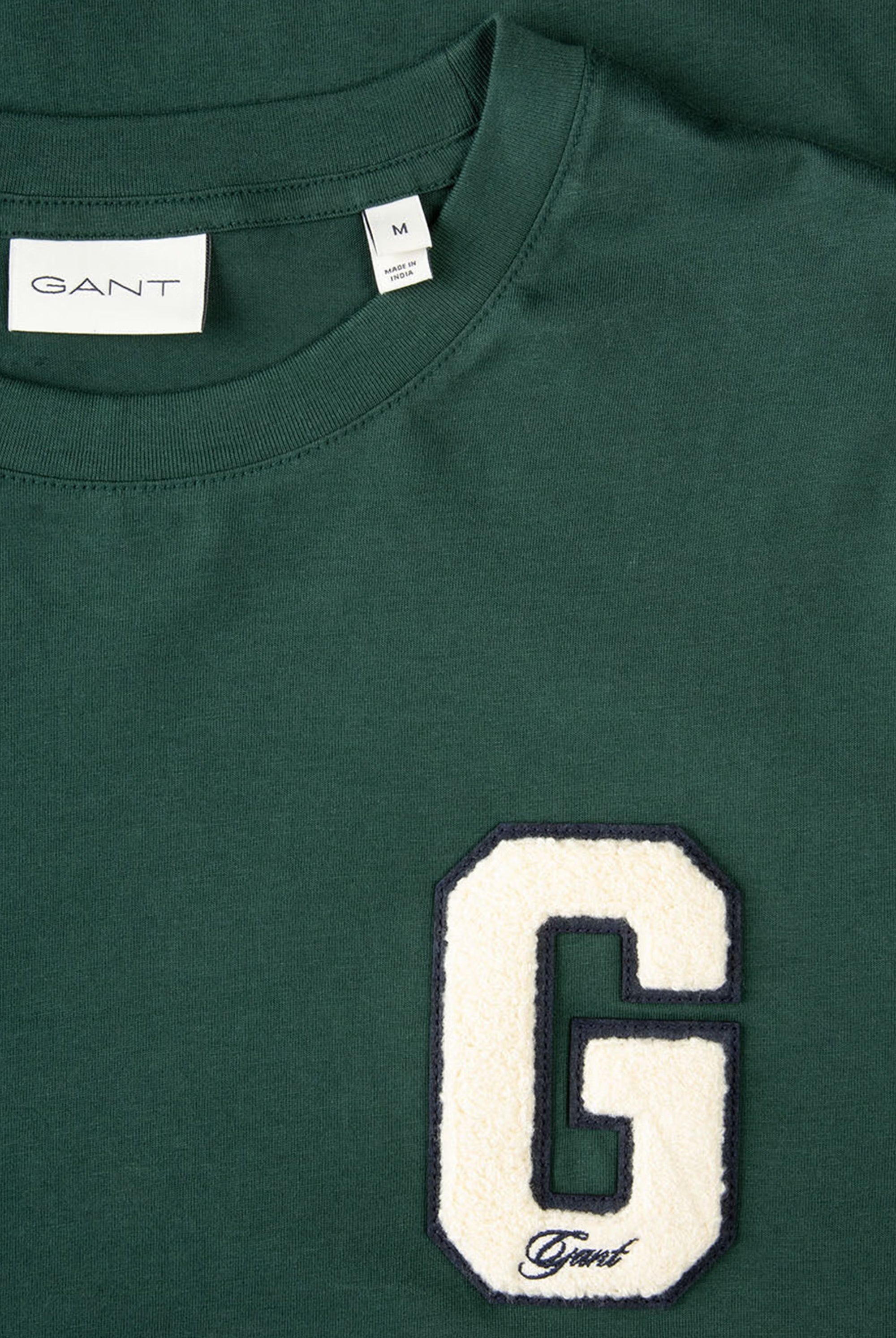 GANT G Badge SS T-shirt #Colour_Tartan Green