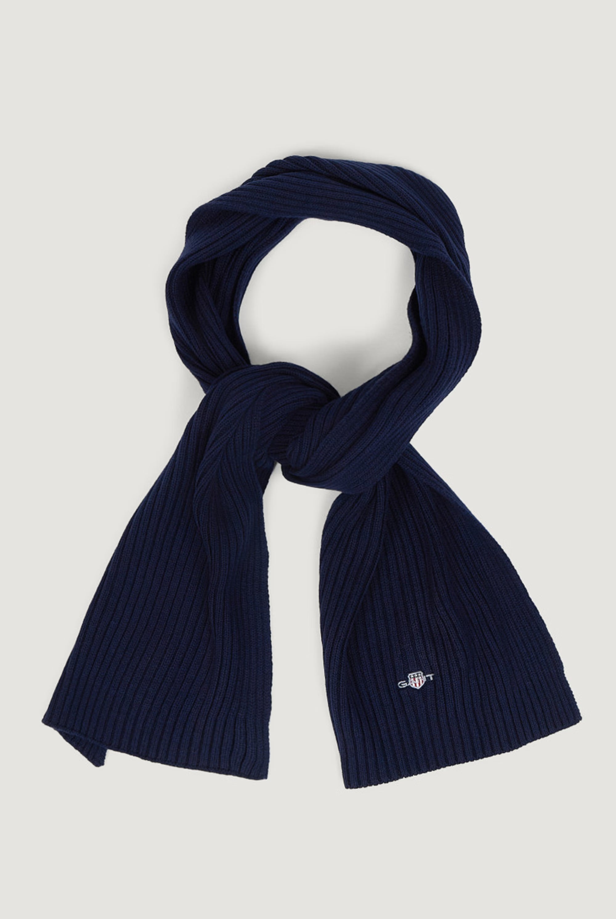 GANT Gant Cotton Blend Logo Scarf #Colour_Marine