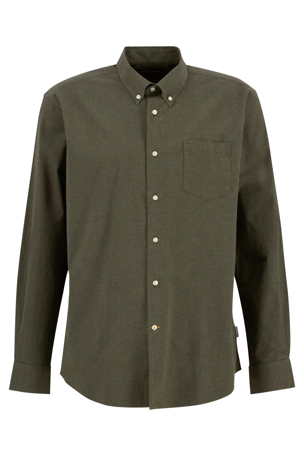Barbour Gingham Aukside Regular Shirt #Colour_Olive Marl