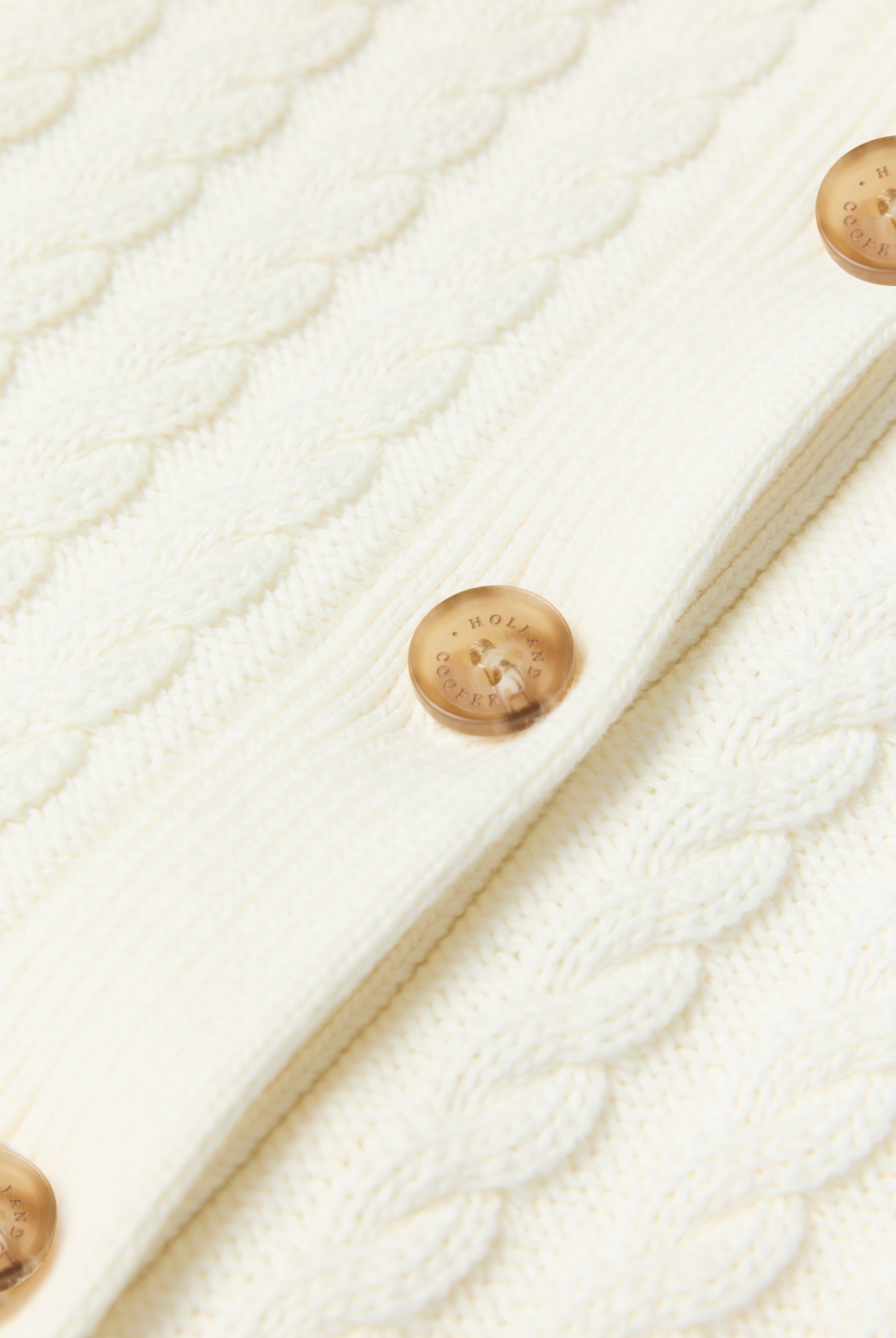 Holland Cooper Natural Cotswold Short Sleeve Cardigan #Colour_Natural