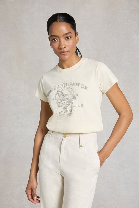 Holland Cooper Ivy League Tee #Colour_Ecru