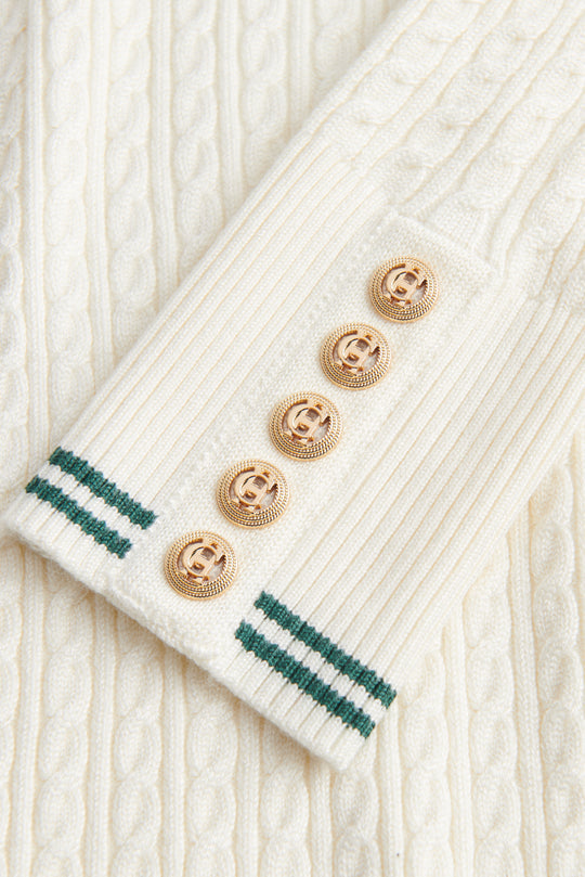 Holland Cooper Natural Racing Green Orla Knit #Colour_Natural Racing Green