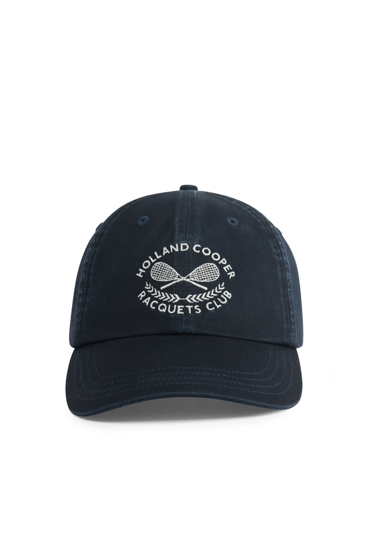 Holland Cooper Navy Ecru Racquets Cap #Colour_Navy Ecru