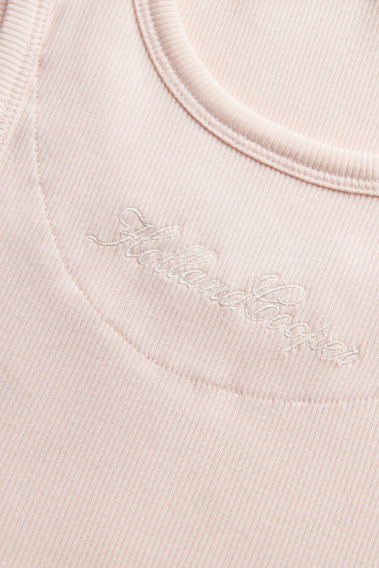 Holland Cooper Palest Pink Rebecca Rib Tank #Colour_Palest Pink
