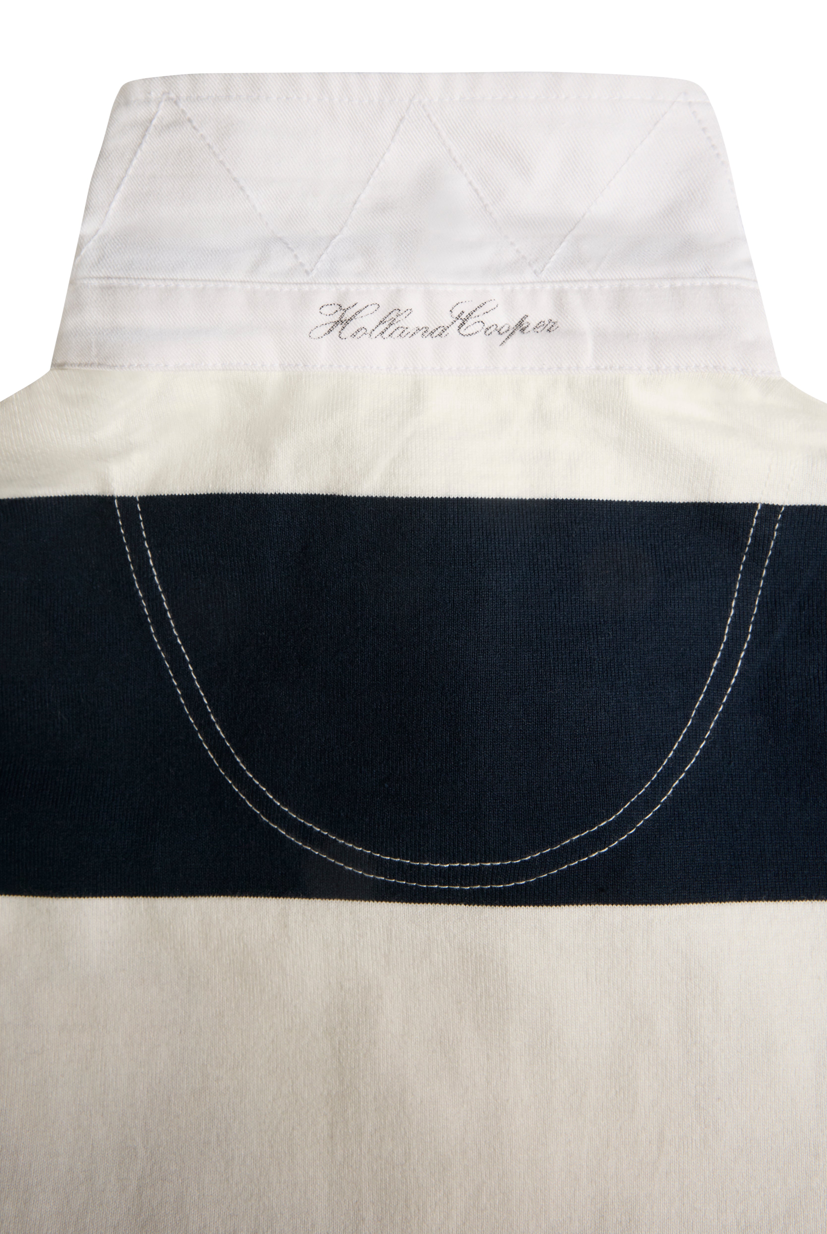 Holland Cooper Navy Ecru Rugby Shirt #Colour_Navy Ecru