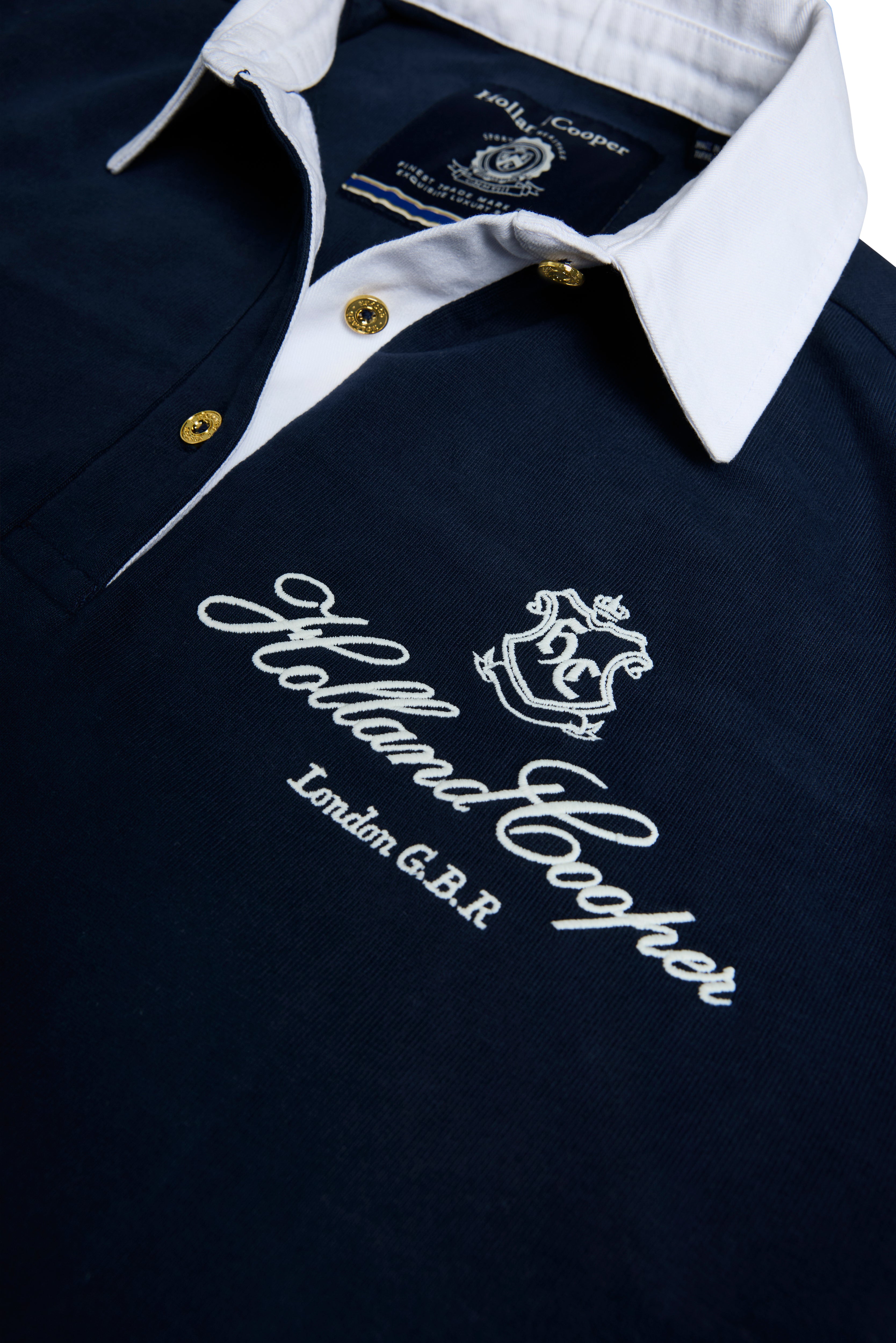 Holland Cooper Ink Navy Short Rugby Shirt #Colour_Ink Navy