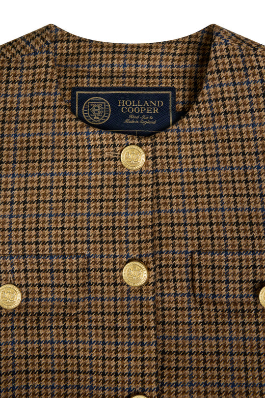 Holland Cooper Abbot Check Tweed Chelsea Jacket #Colour_Abbot Check Tweed