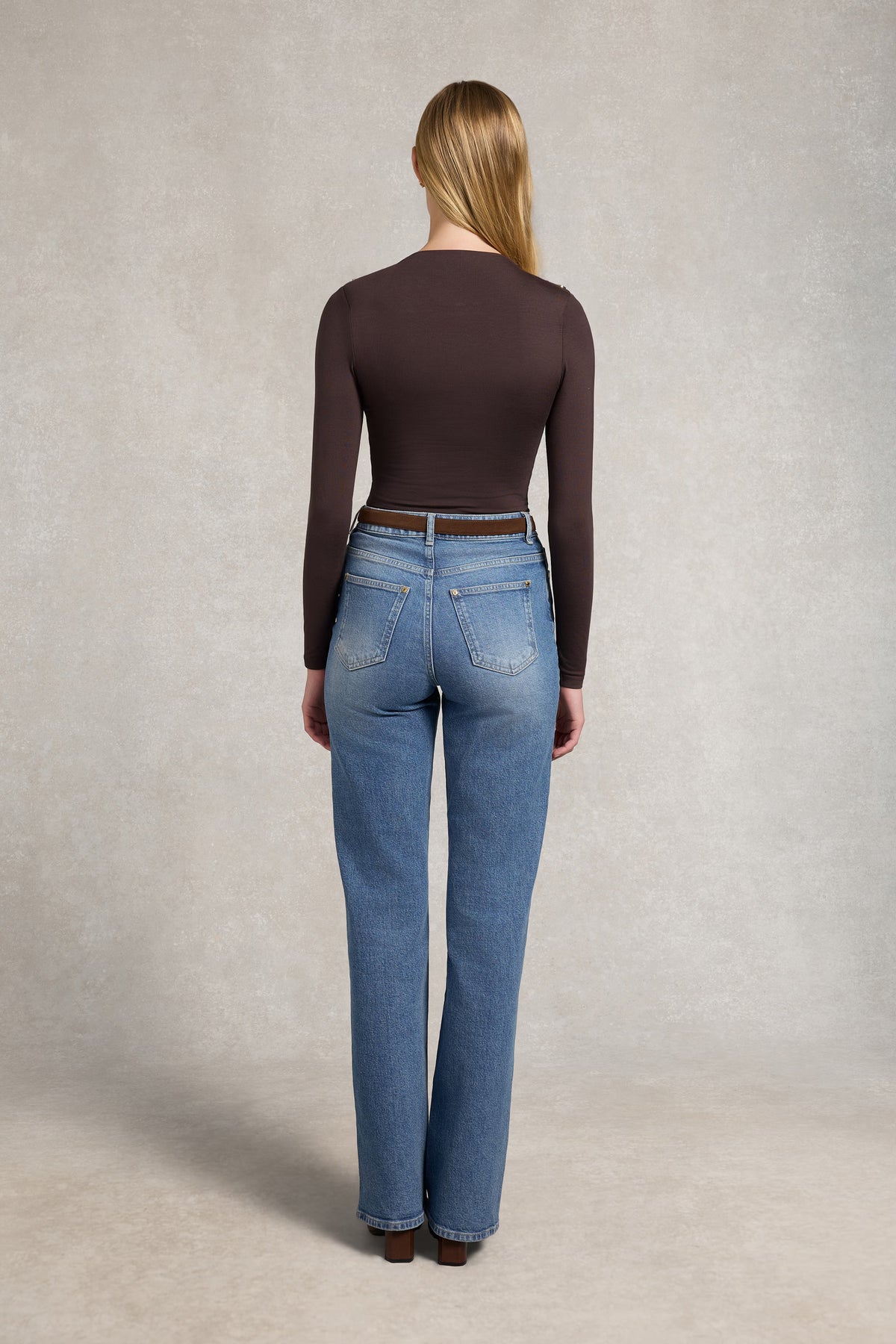 Holland Cooper Harper Long Sleeve Top #Colour_Walnut