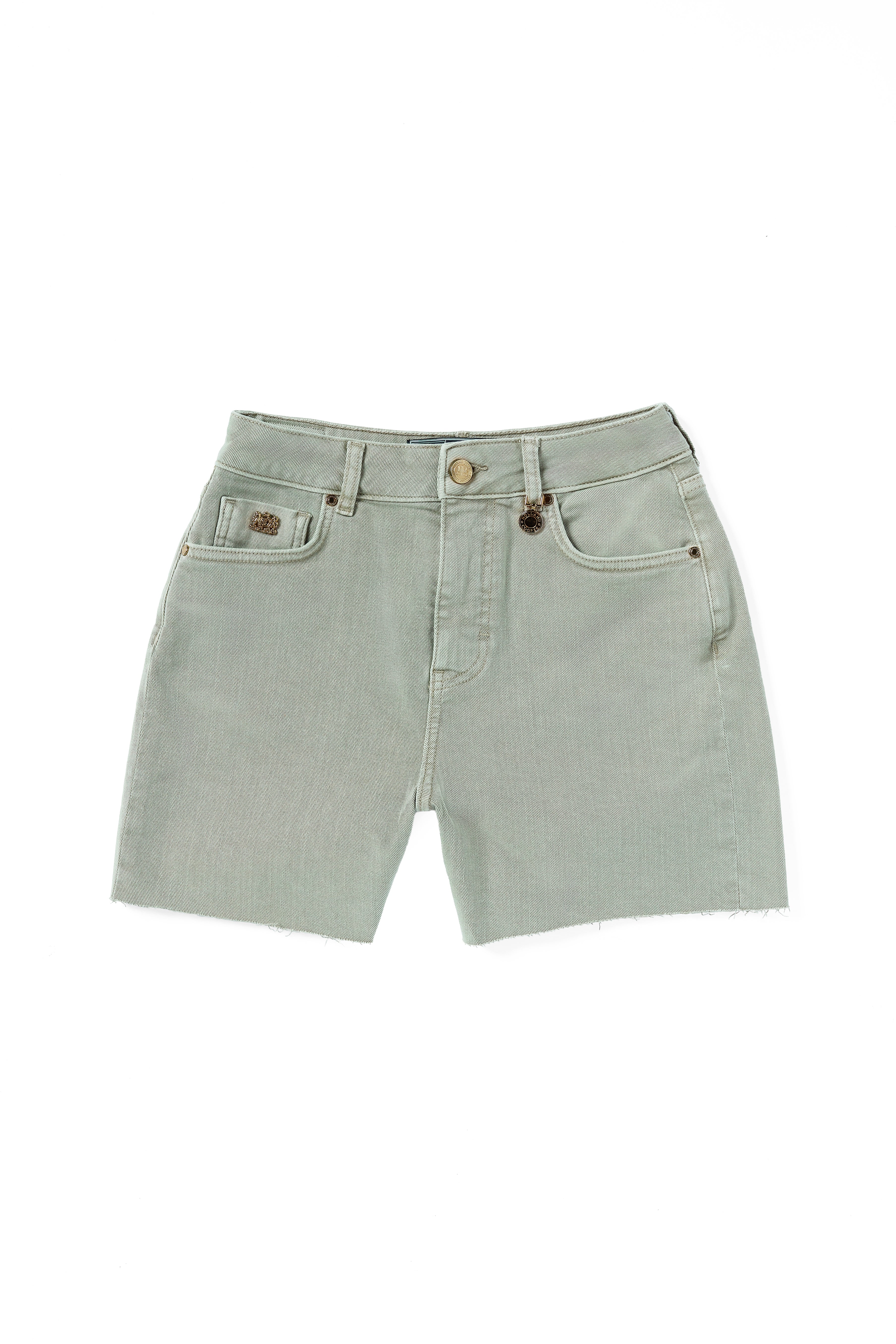 Holland Cooper High Rise Denim Short- OUTLET #Colour_Sage