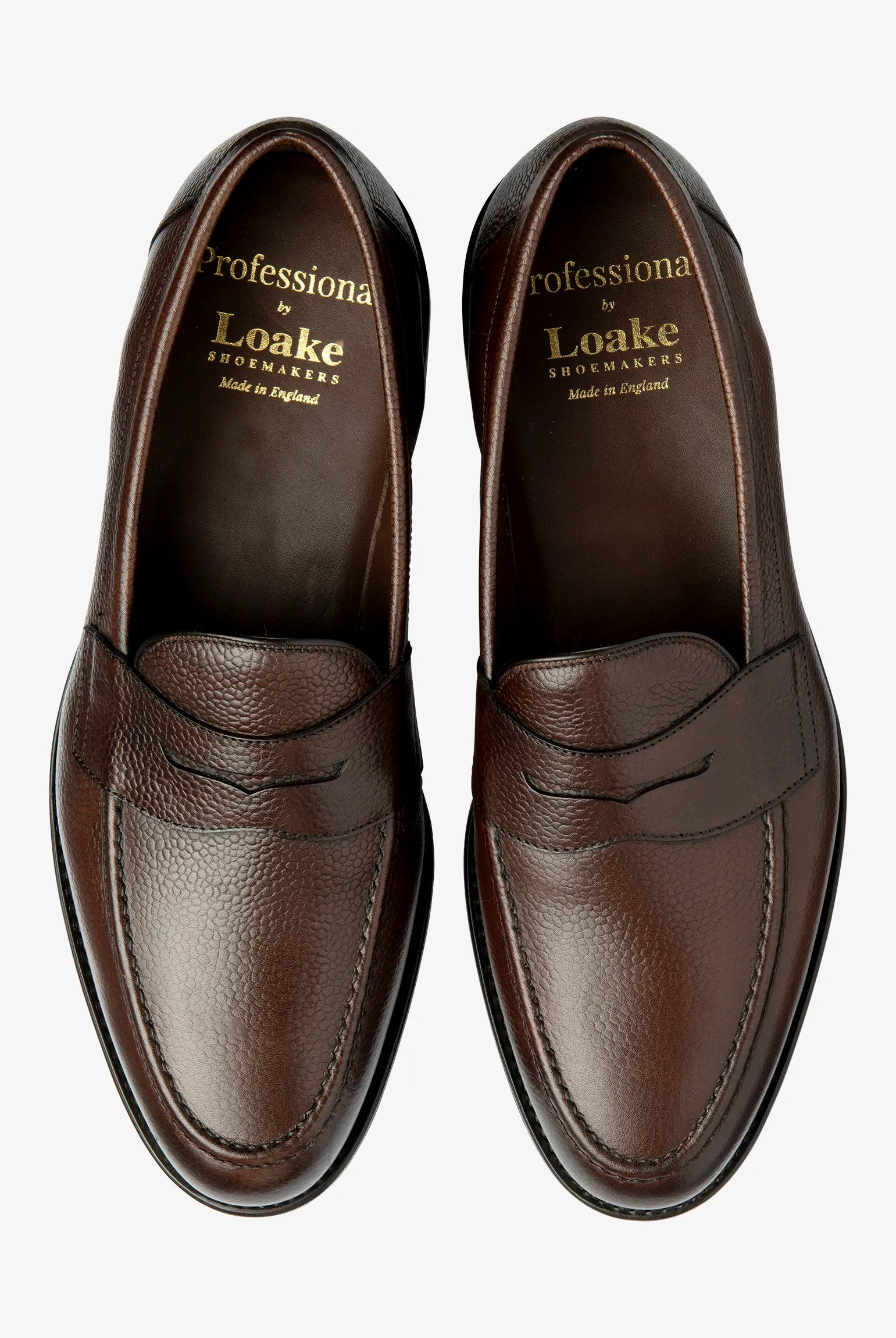 Loake Dark Brown Imperial Grain Leather #Colour_Dark Brown