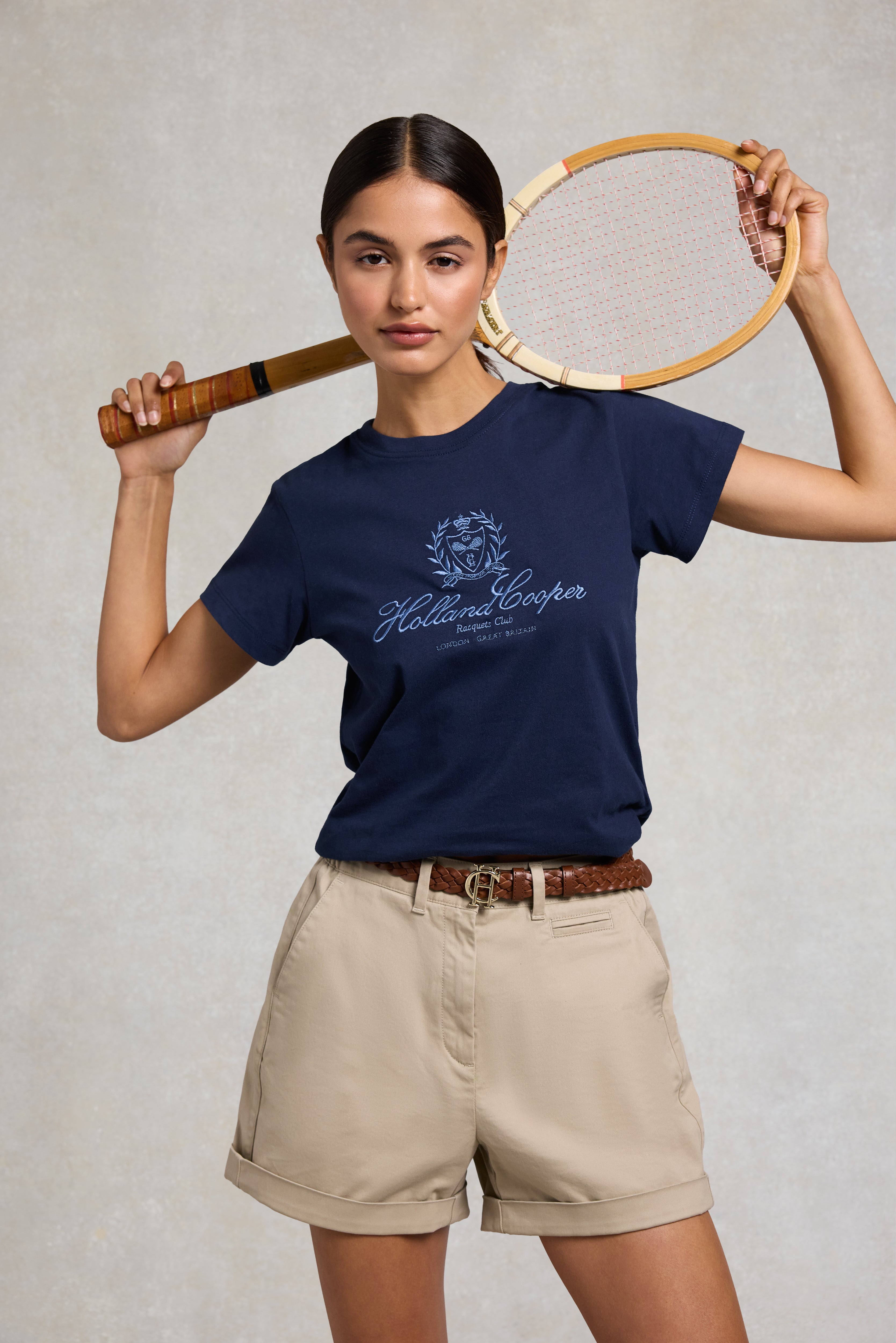 Holland Cooper Ivy League Tee #Colour_Ink Navy