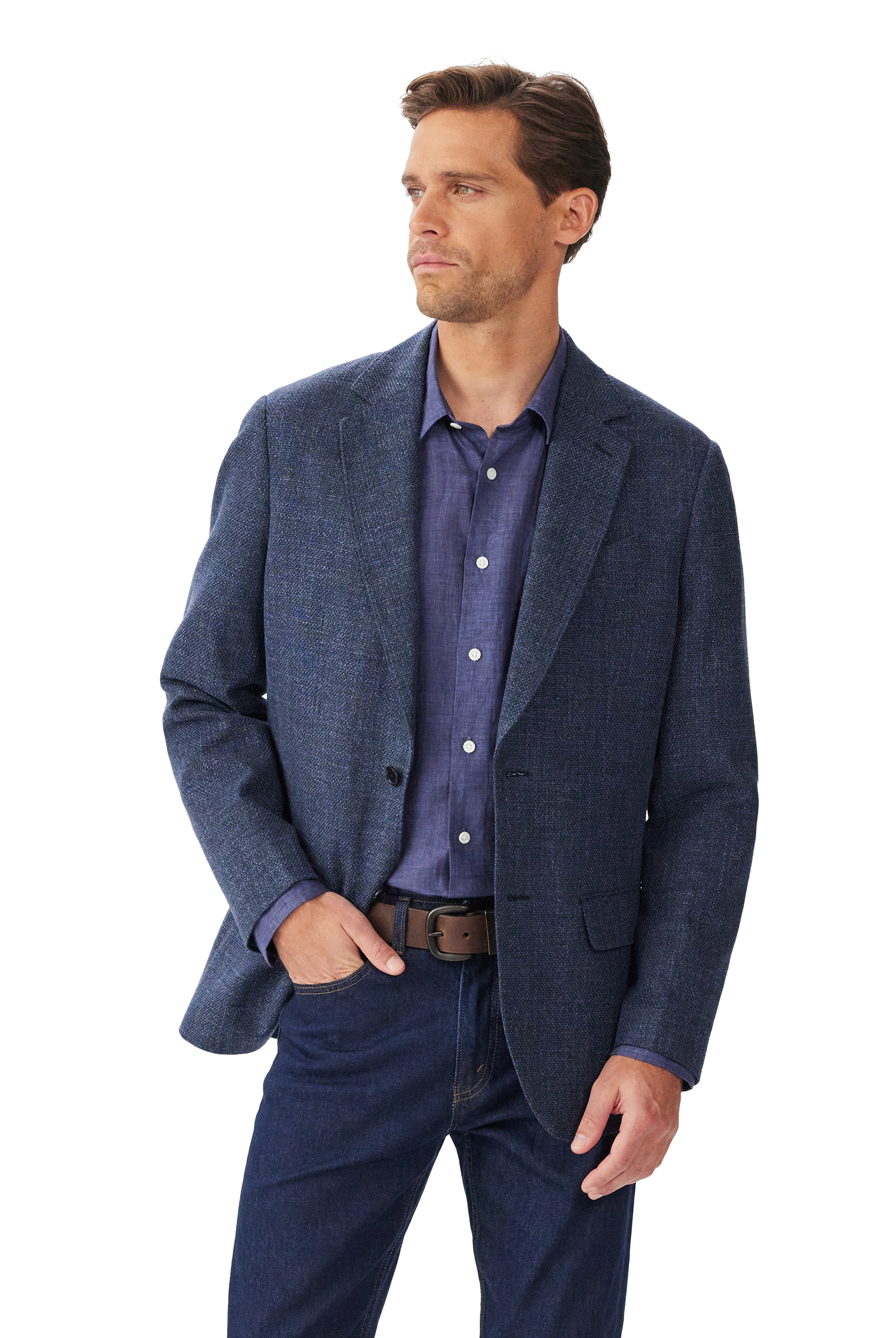 R.M. Williams Navy Bunda Cotton Blazer #Colour_Navy