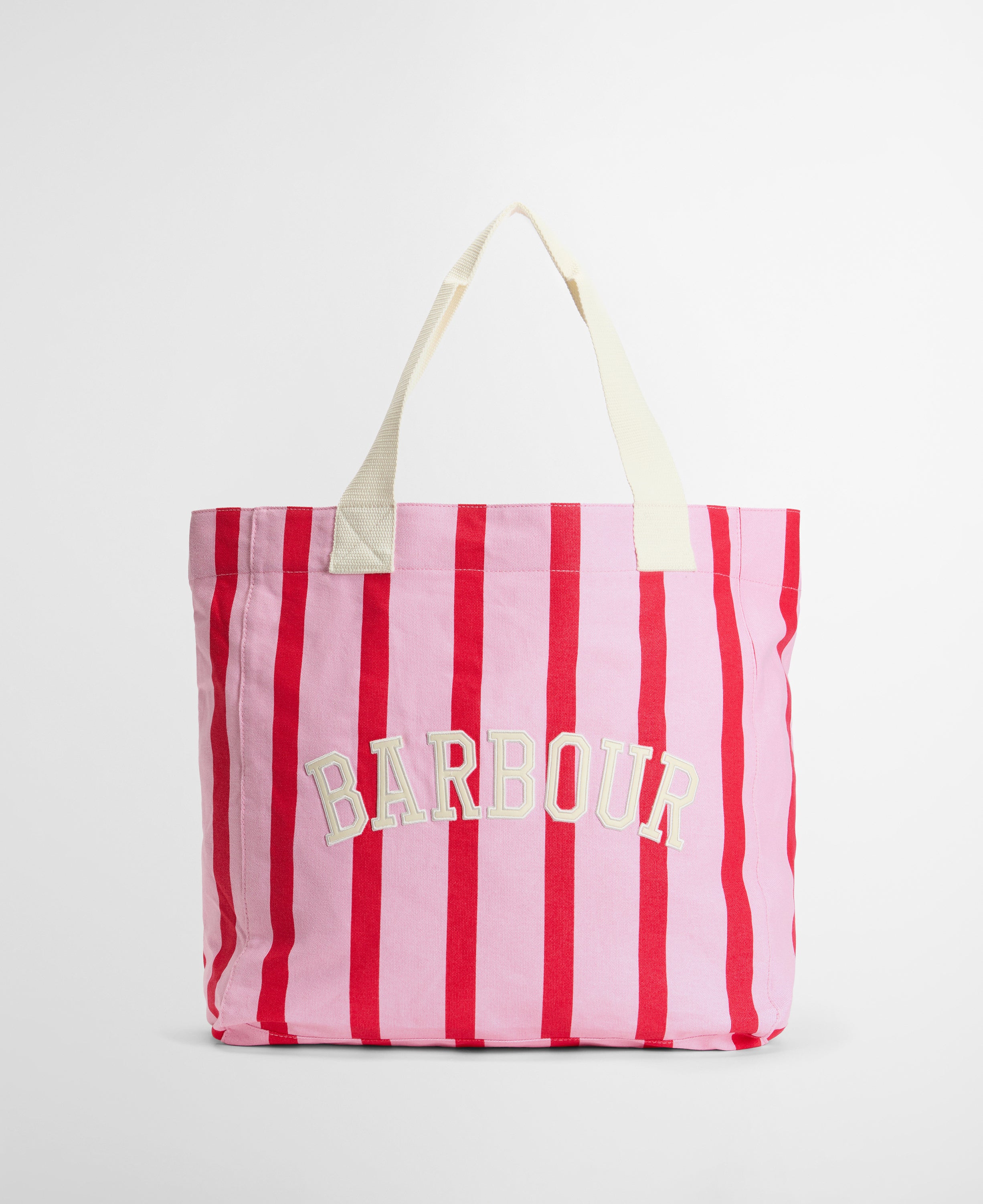 Barbour Cherry Blossom Emily Stripe Tote Bag #Colour_Cherry Blossom
