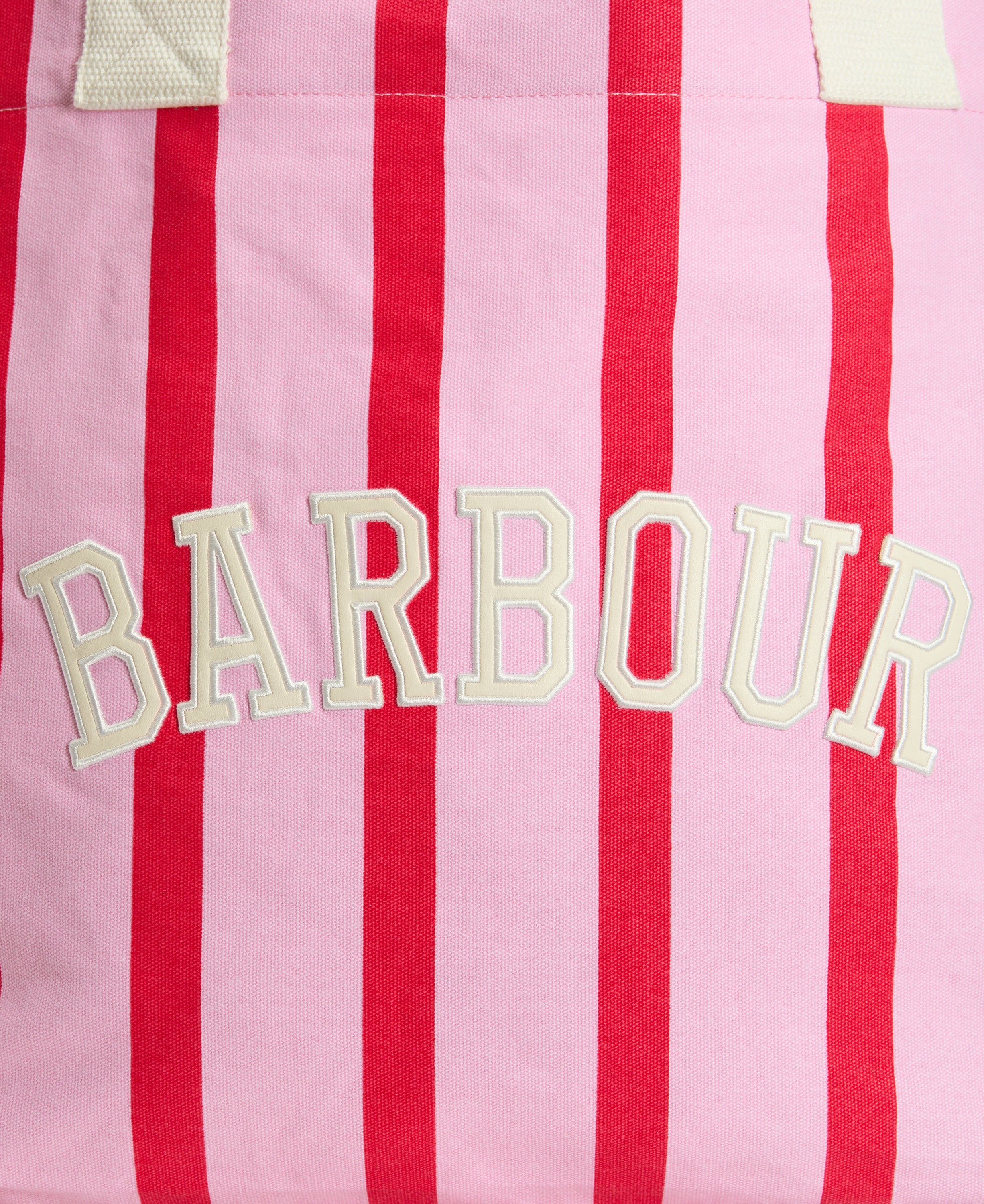 Barbour Cherry Blossom Emily Stripe Tote Bag #Colour_Cherry Blossom