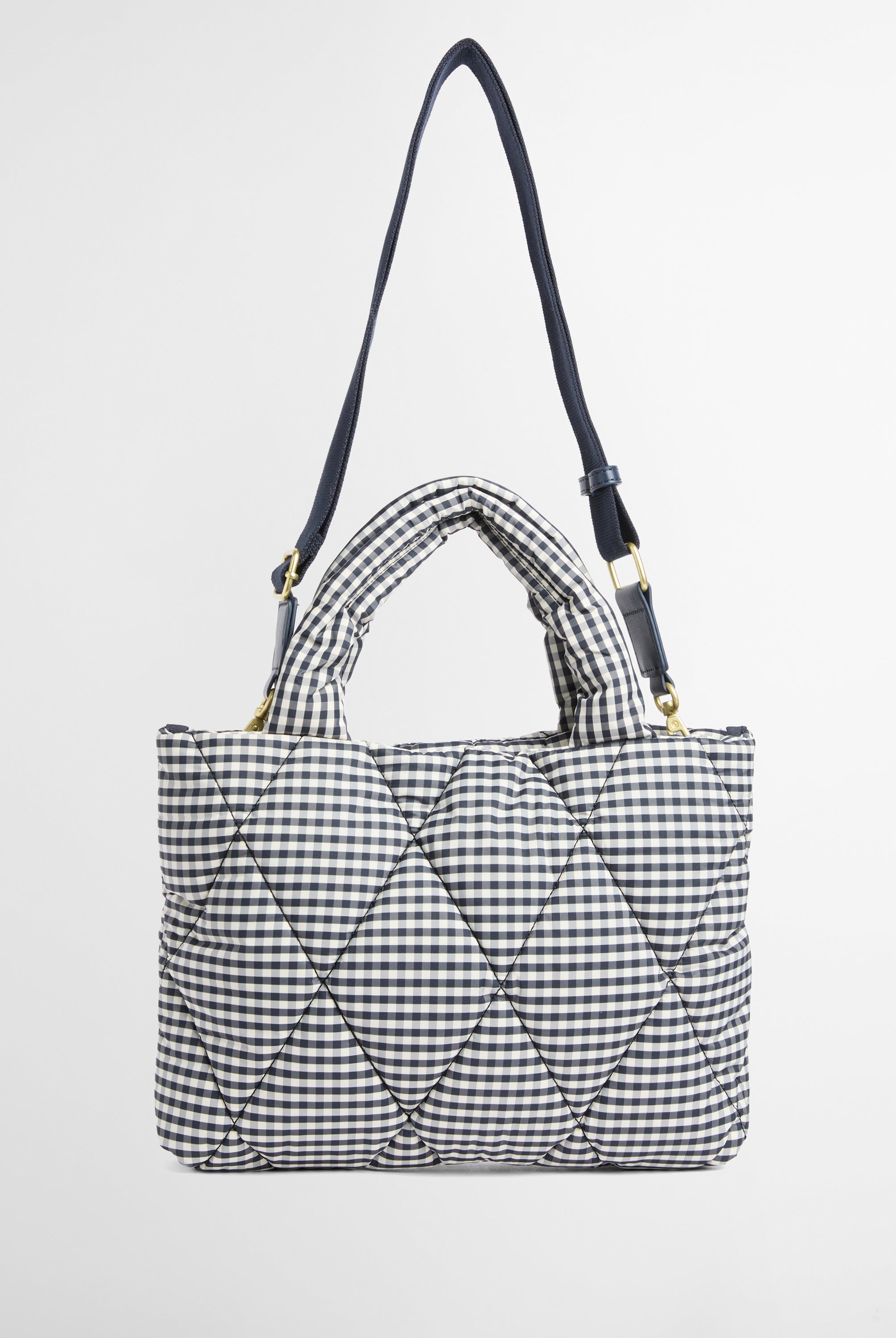 Barbour Gingham Check Riah Mini Quilted Tote Bag #Colour_Gingham Check
