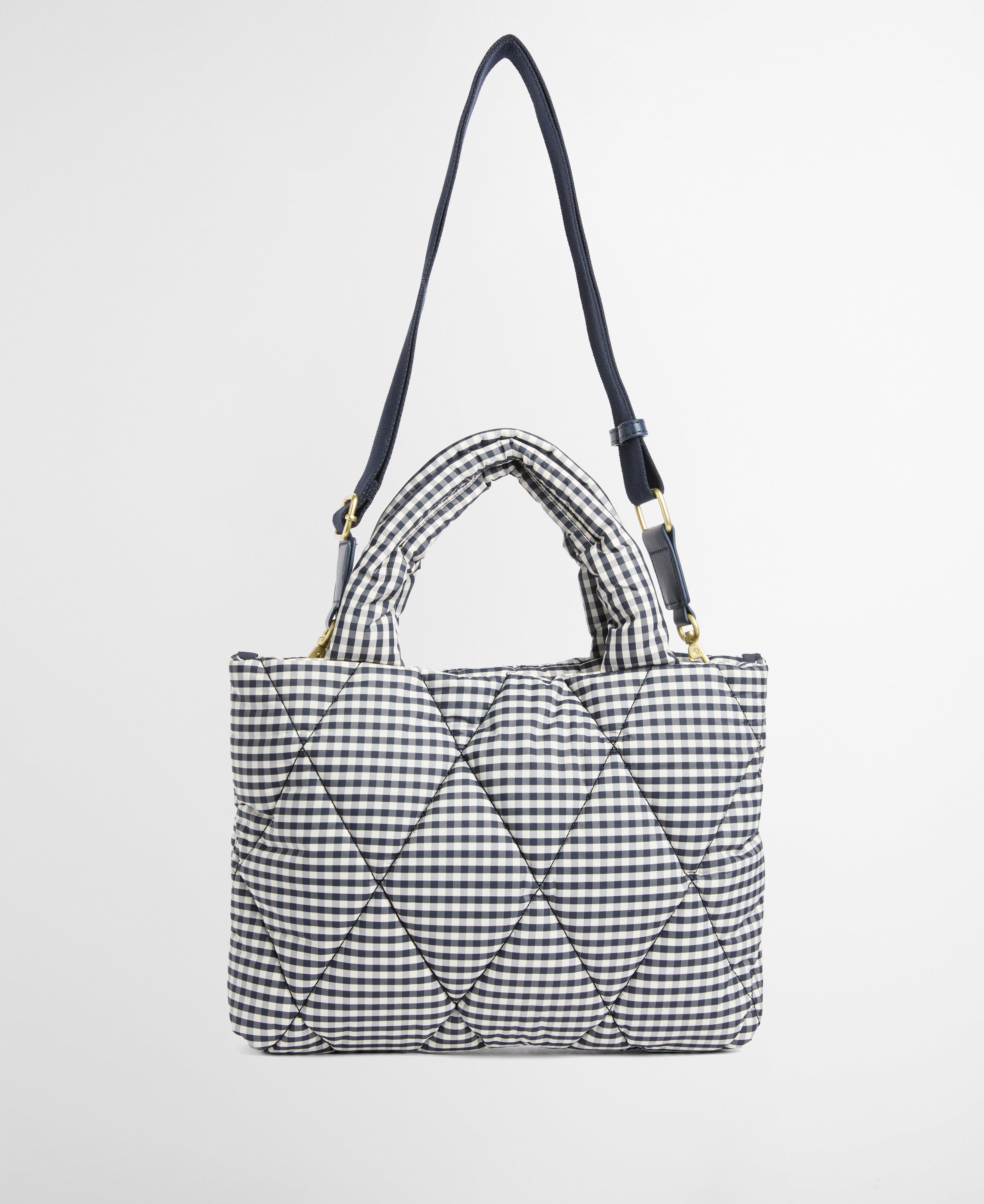 Barbour Gingham Check Riah Mini Quilted Tote Bag #Colour_Gingham Check
