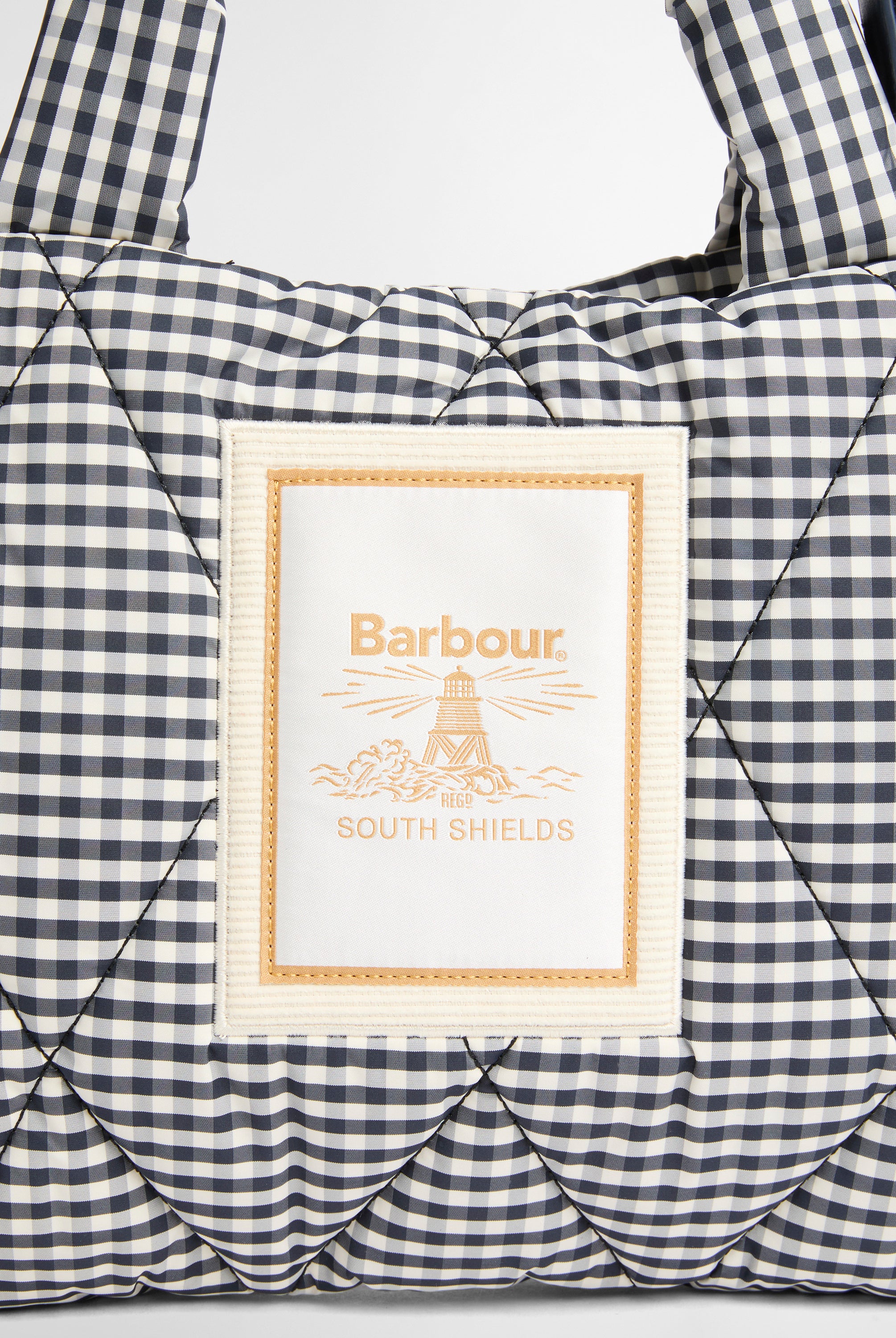 Barbour Gingham Check Riah Mini Quilted Tote Bag #Colour_Gingham Check