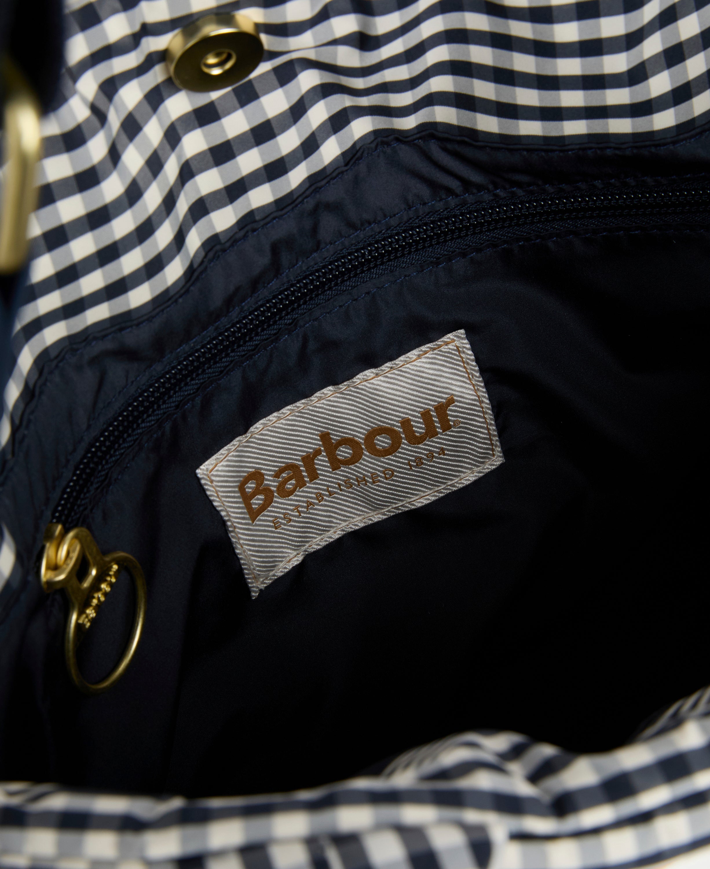 Barbour Gingham Check Riah Mini Quilted Tote Bag #Colour_Gingham Check