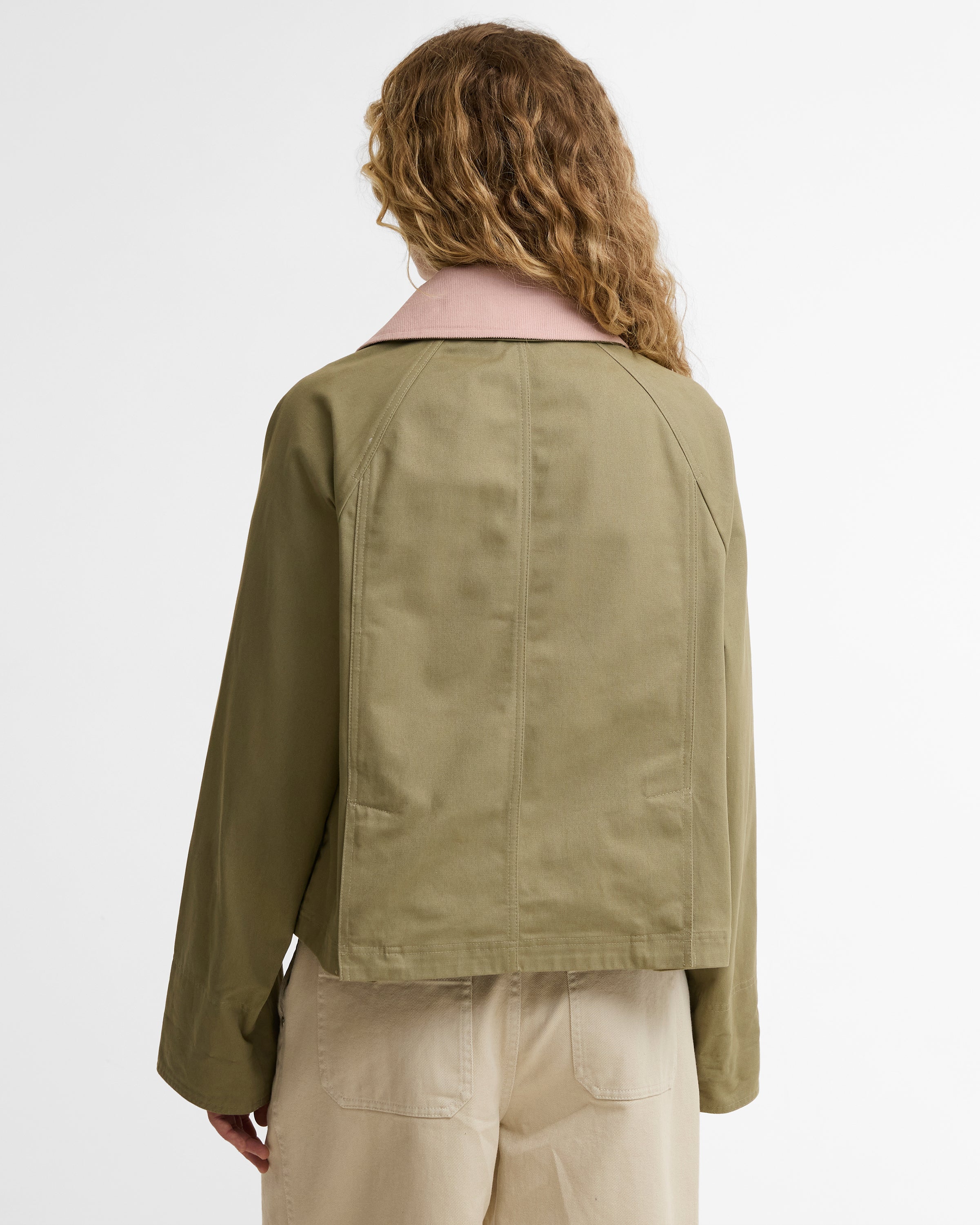 Barbour Cropped Beadnell Casual Jacket #Colour_Gardenia/Dress