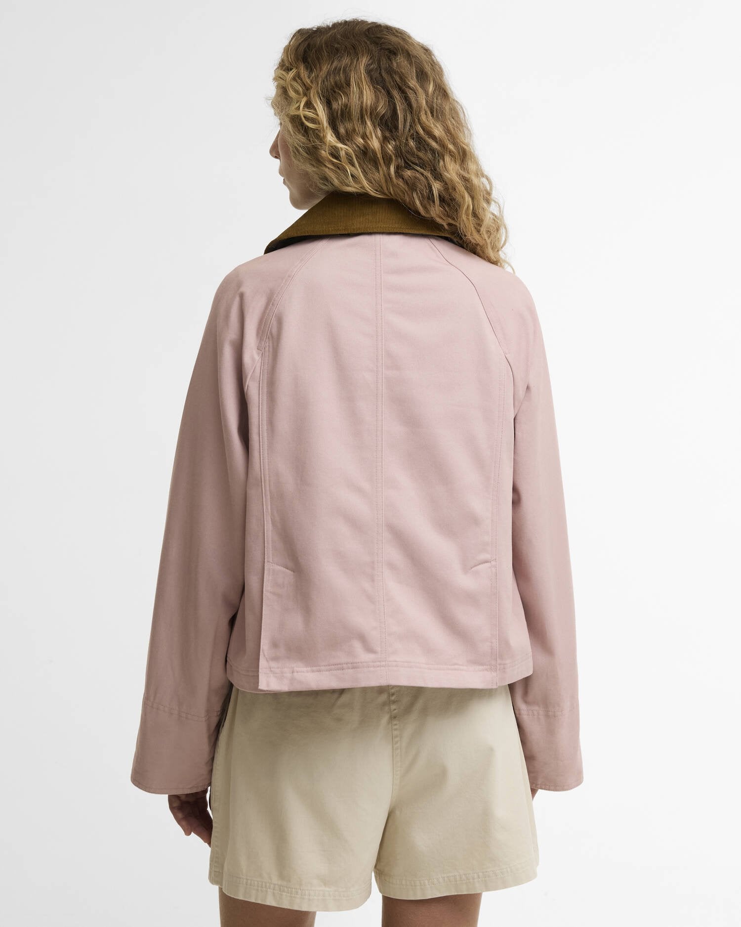 Barbour Cropped Beadnell Casual Jacket #Colour_Light Pearl/Dress