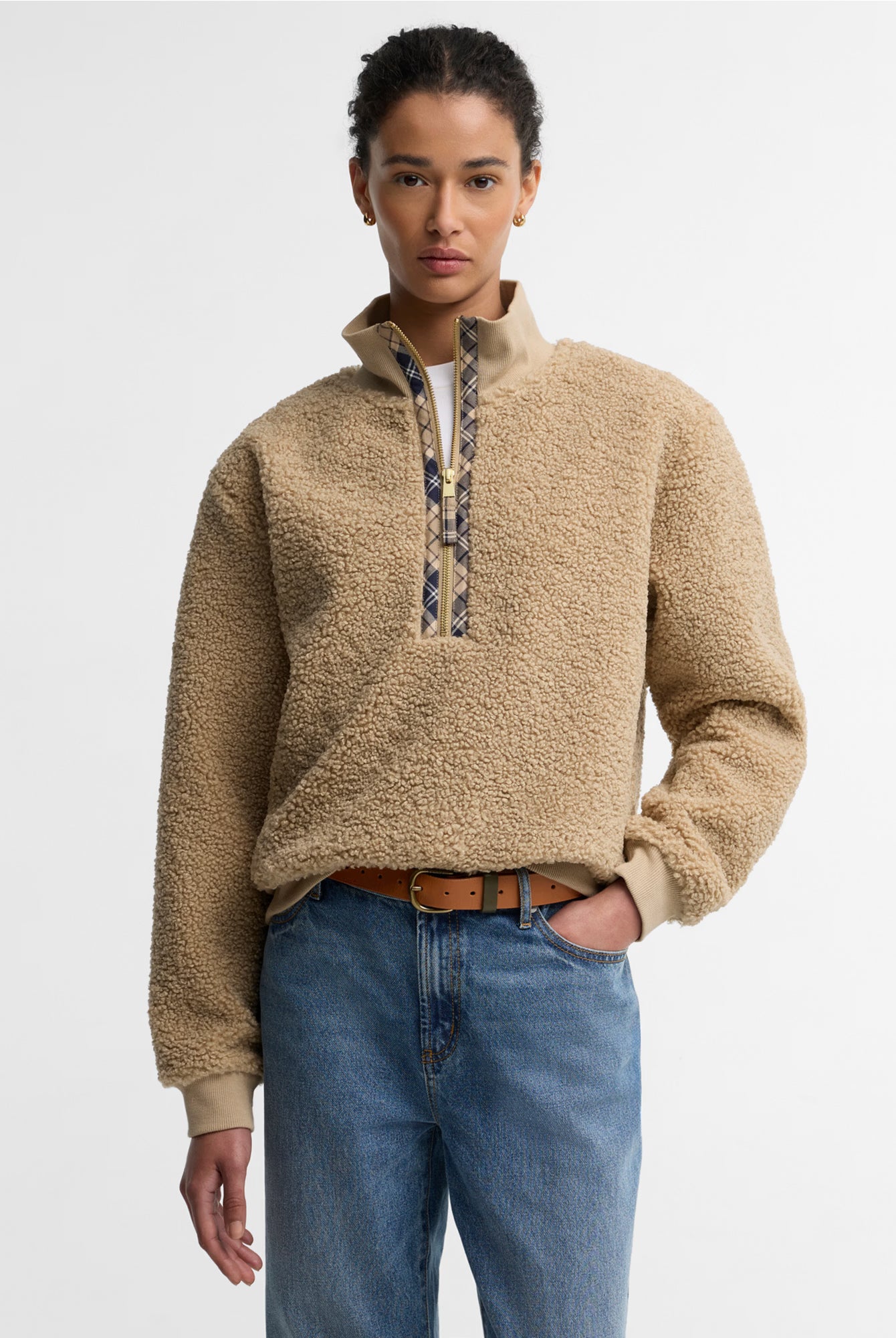 Barbour Fawne Fleece #Colour_Warm Trench