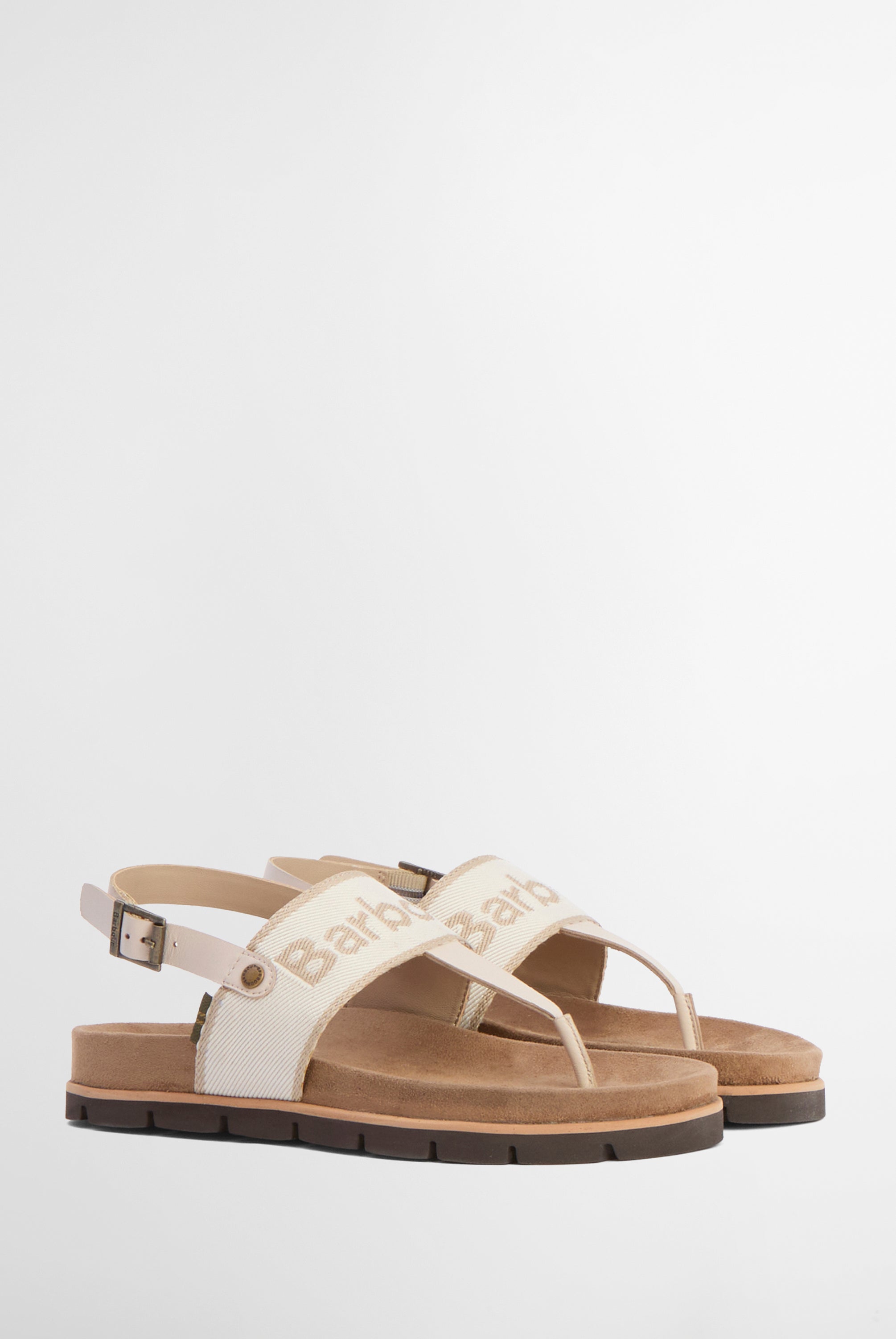 Barbour Beige Lumley Toe Post Sandal #Colour_Beige