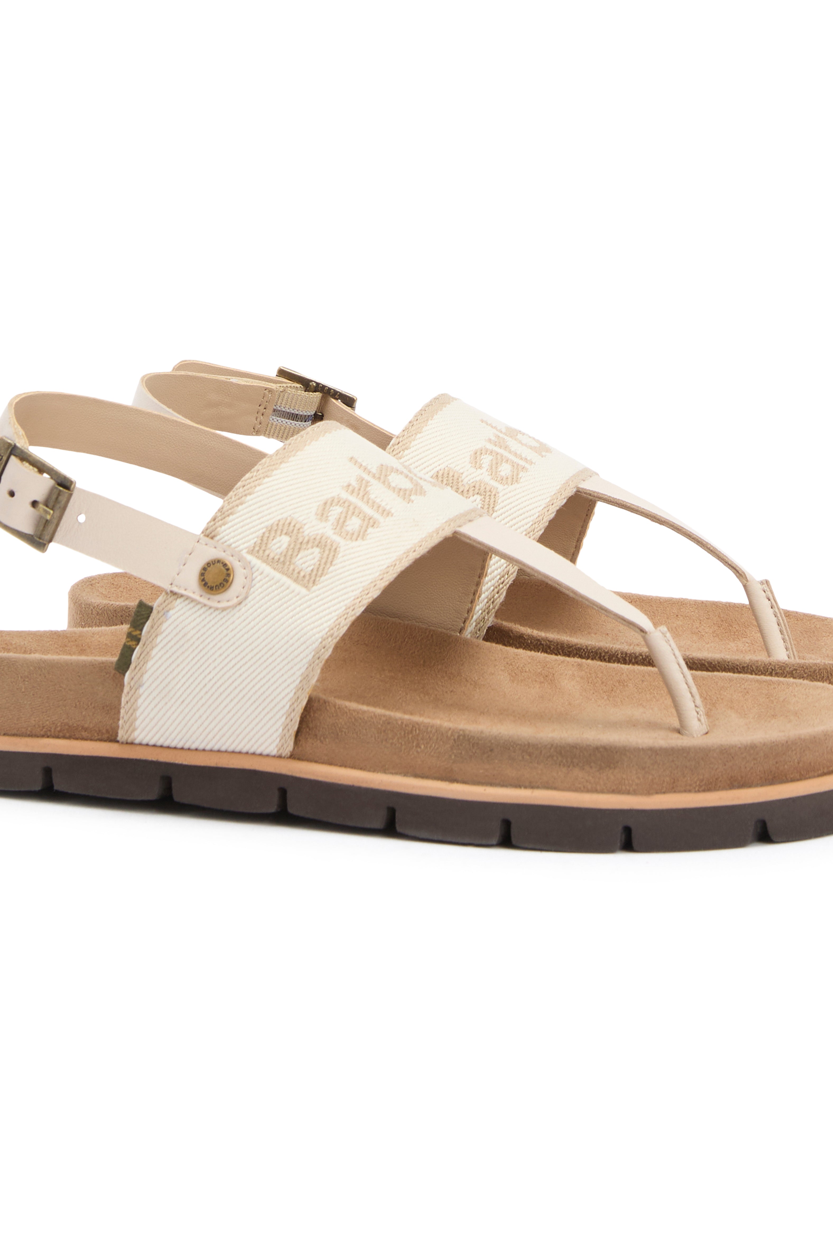 Barbour Beige Lumley Toe Post Sandal #Colour_Beige