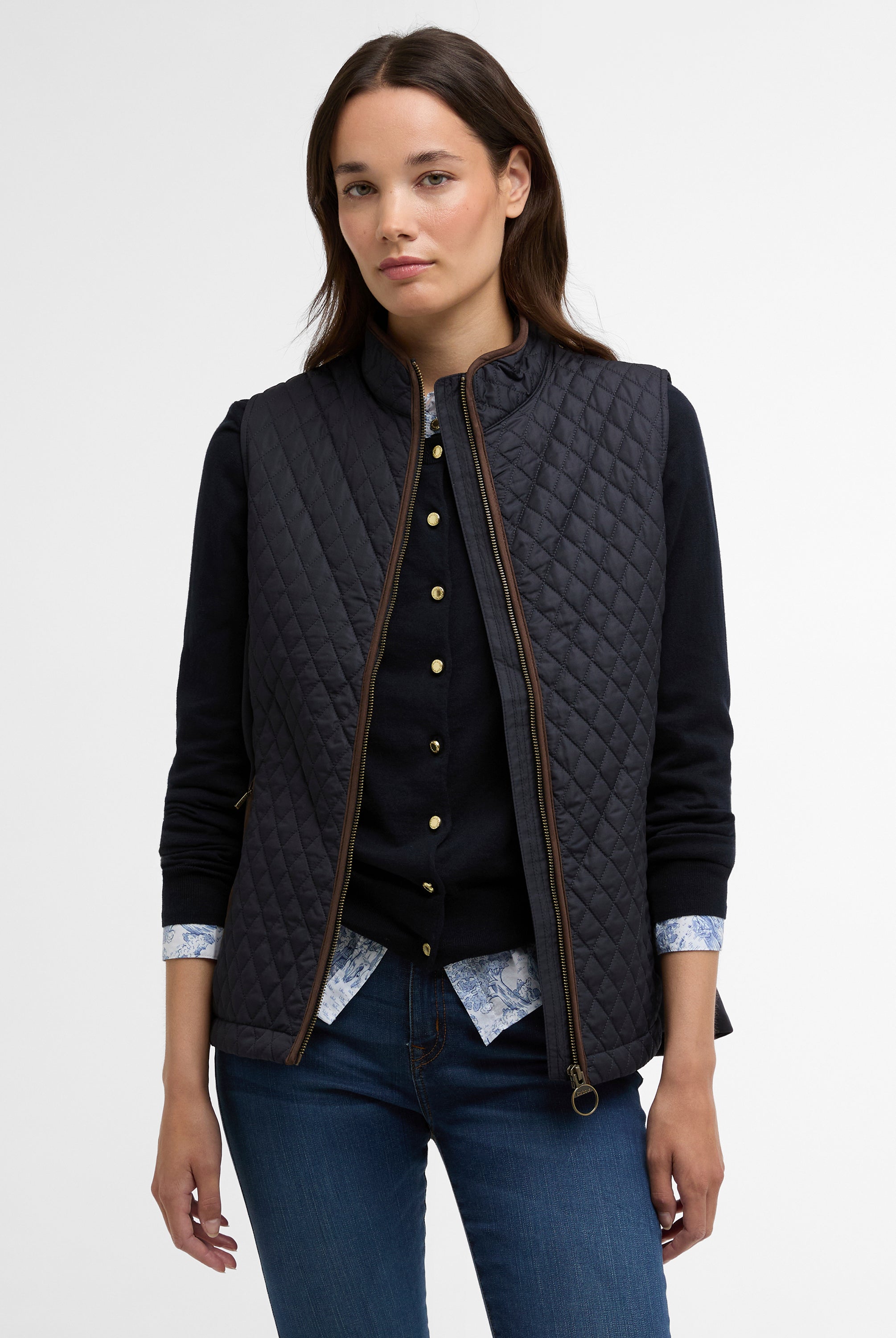 Barbour Dark Navy Basswood Gilet #Colour_Dark Navy