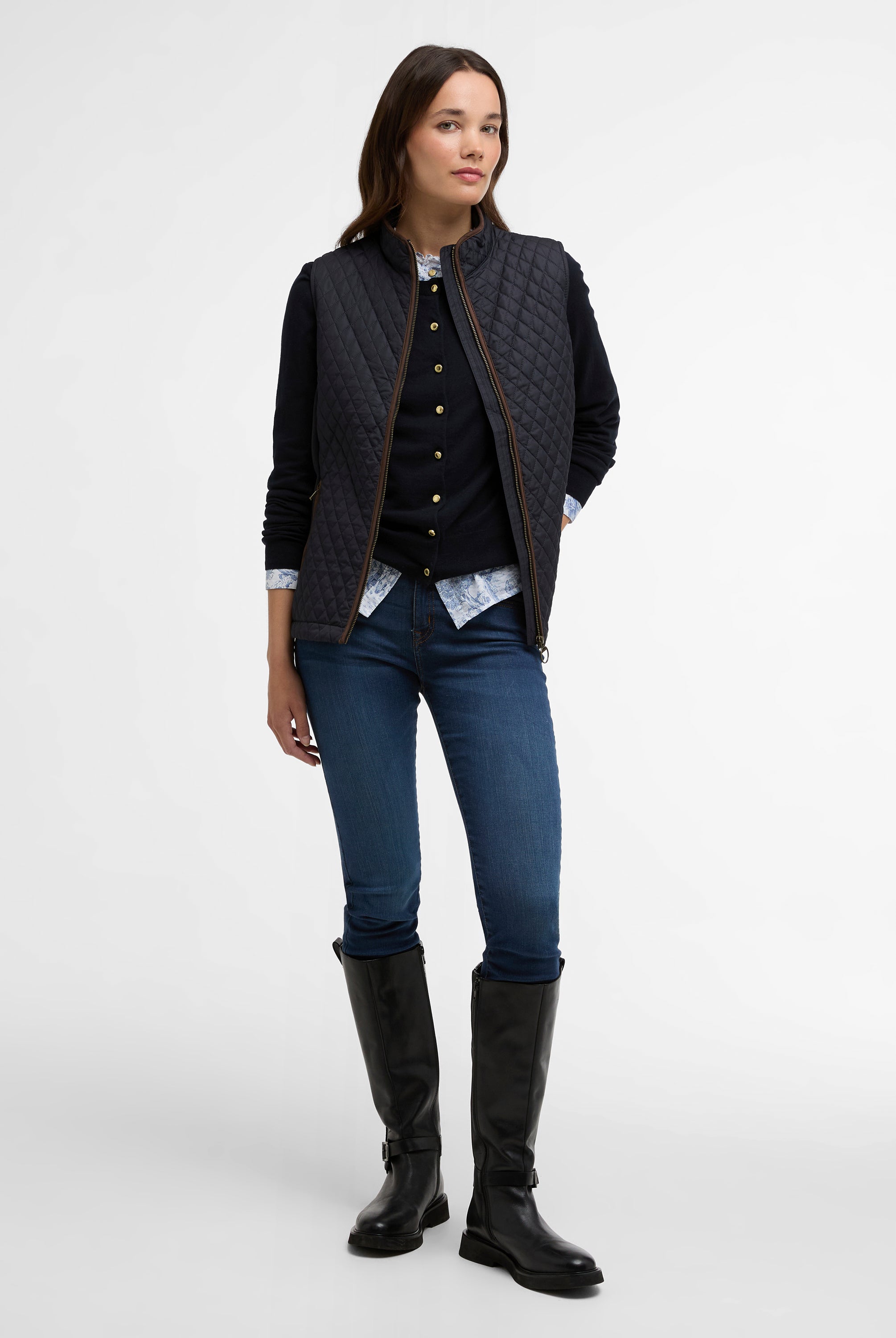 Barbour Dark Navy Basswood Gilet #Colour_Dark Navy