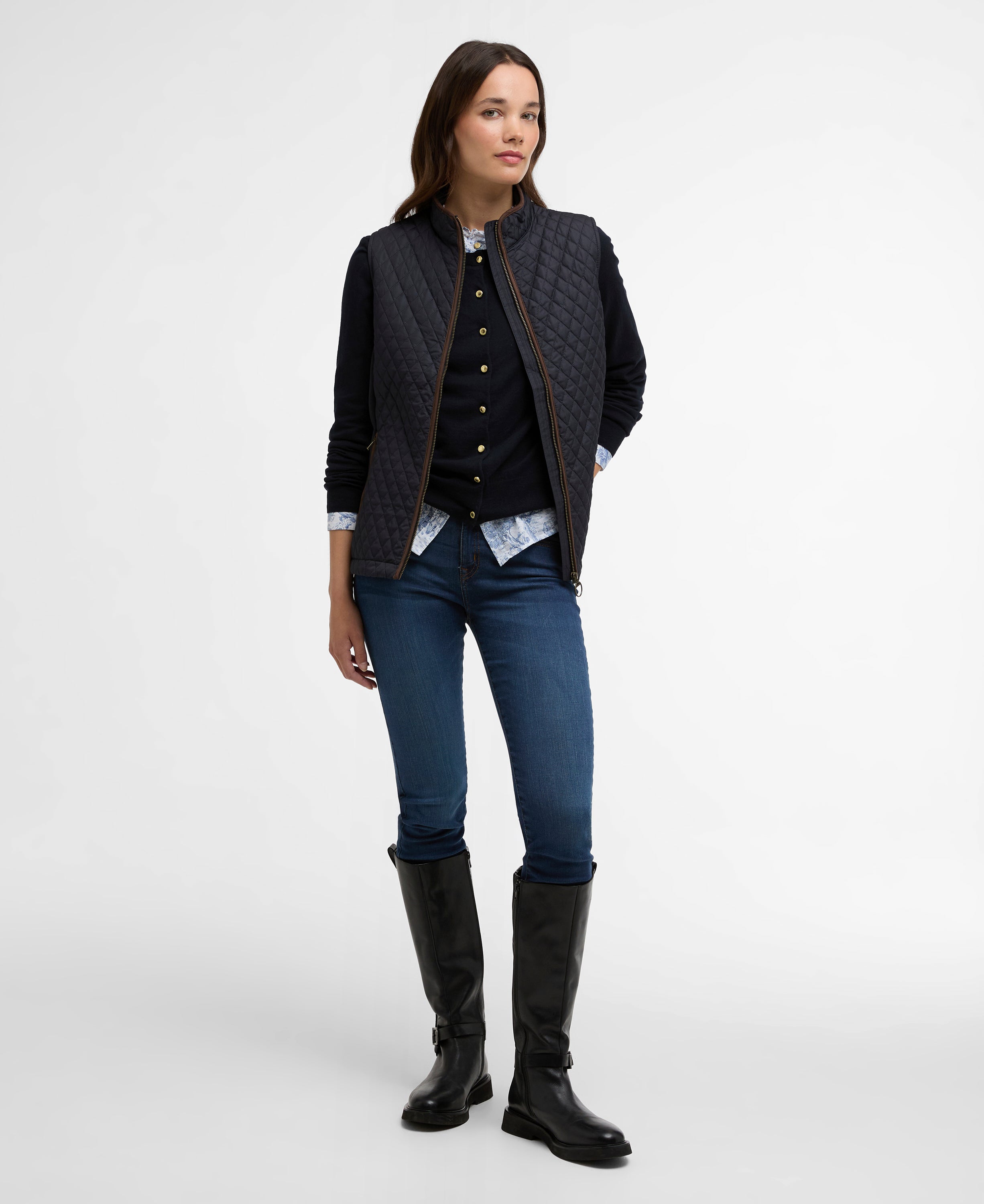 Barbour Dark Navy Basswood Gilet #Colour_Dark Navy