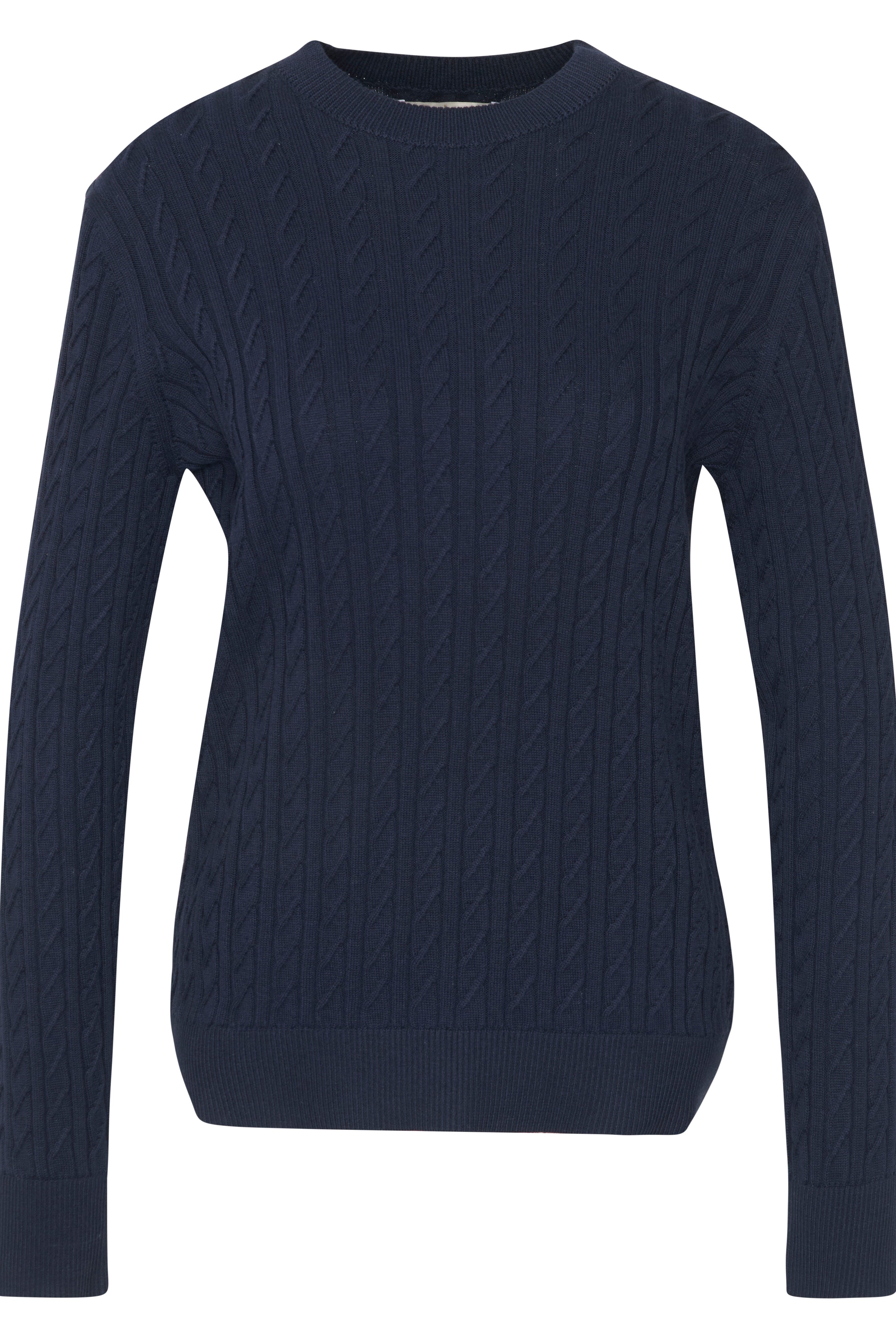 Barbour Navy Hartland Crew Knitted Jumper #Colour_Navy