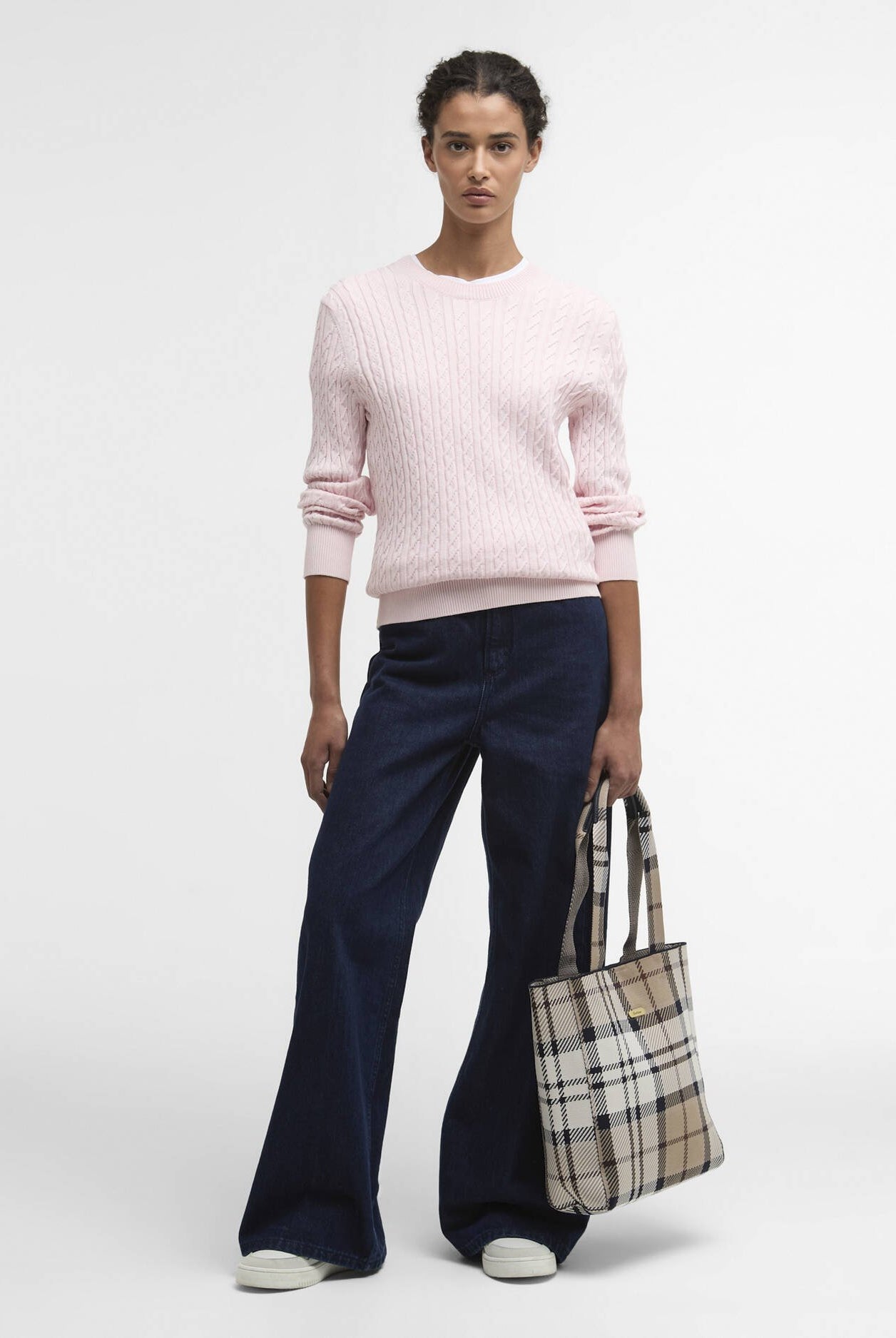 Barbour Pink Hartland Crew Knitted Jumper #Colour_Pink