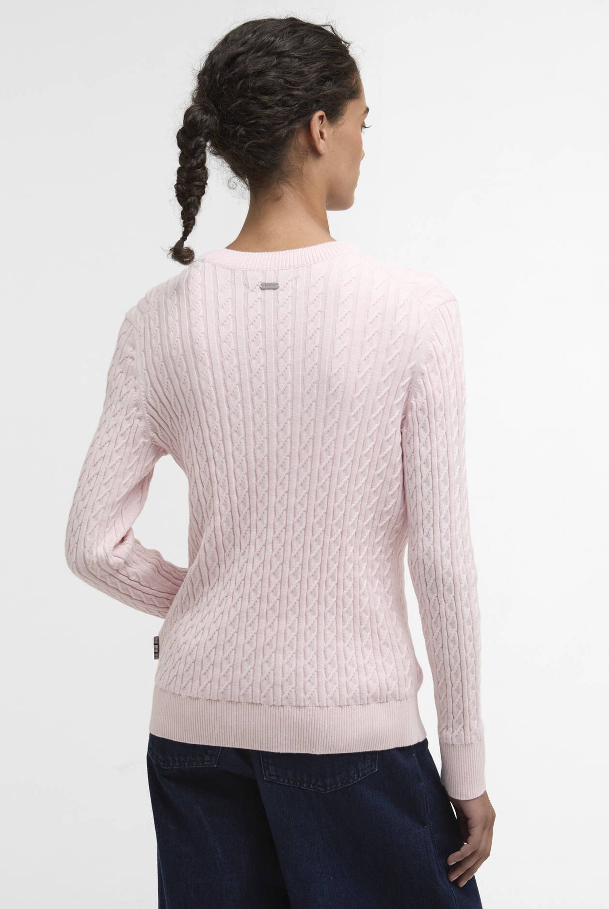 Barbour Pink Hartland Crew Knitted Jumper #Colour_Pink