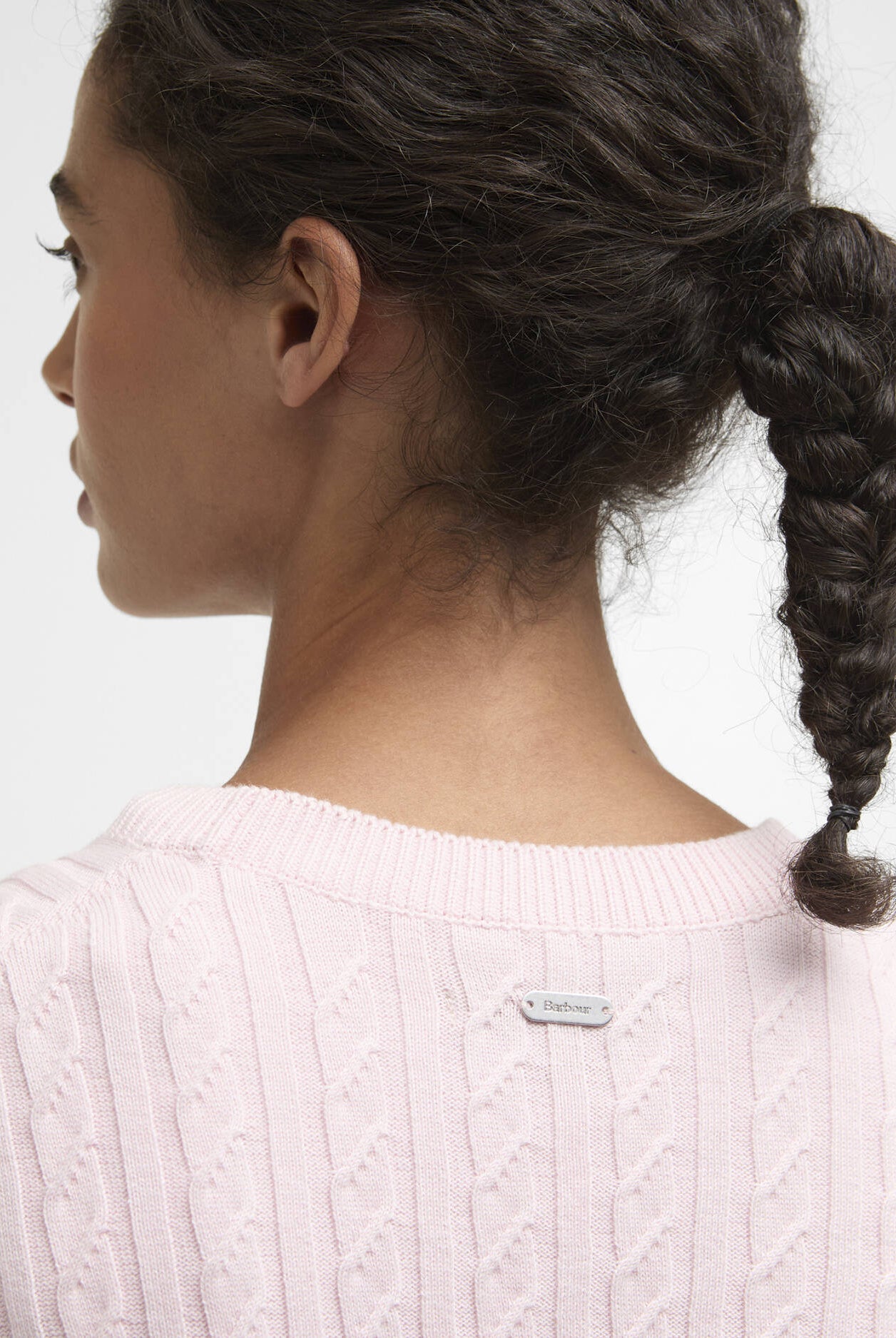 Barbour Pink Hartland Crew Knitted Jumper #Colour_Pink