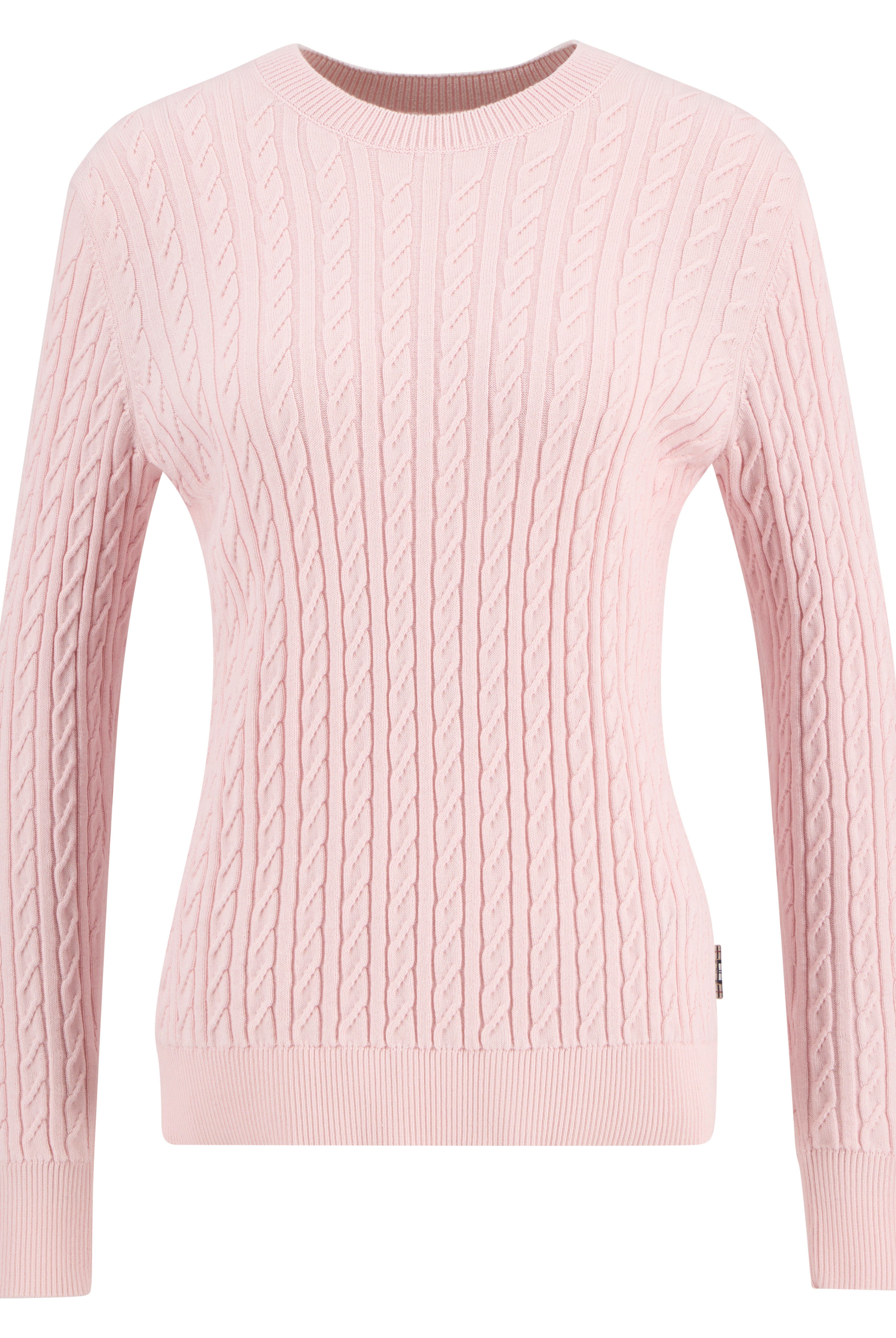 Barbour Pink Hartland Crew Knitted Jumper #Colour_Pink