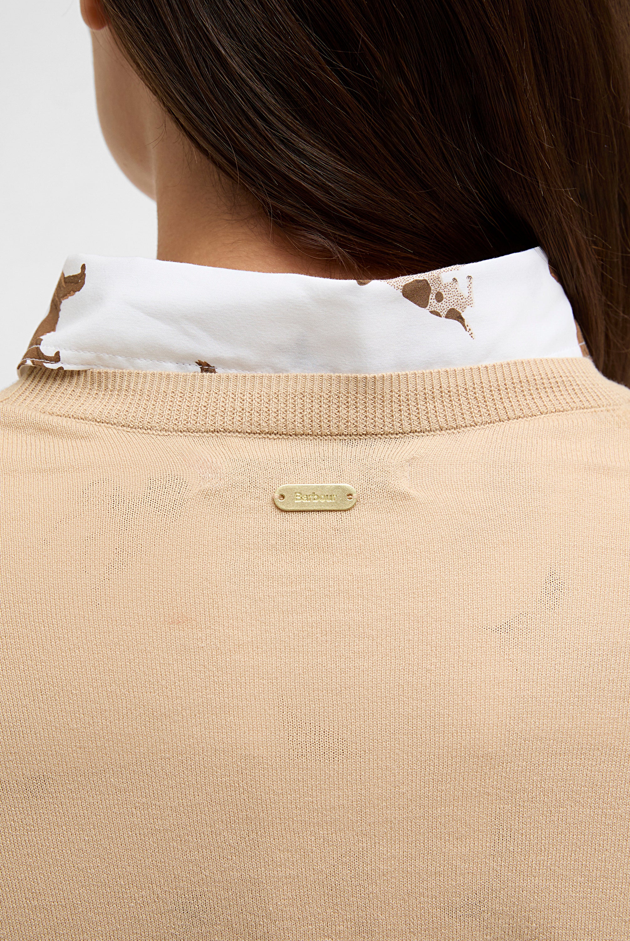 Barbour Safari Clover Knitted Jumper #Colour_Safari