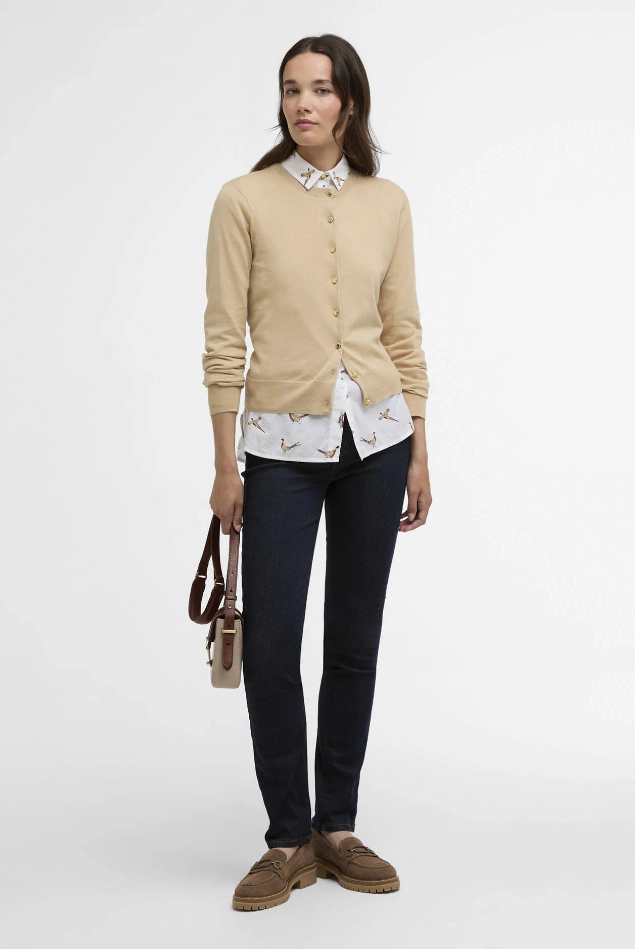 Barbour Safari Wisteria Knitted Cardigan #Colour_Safari